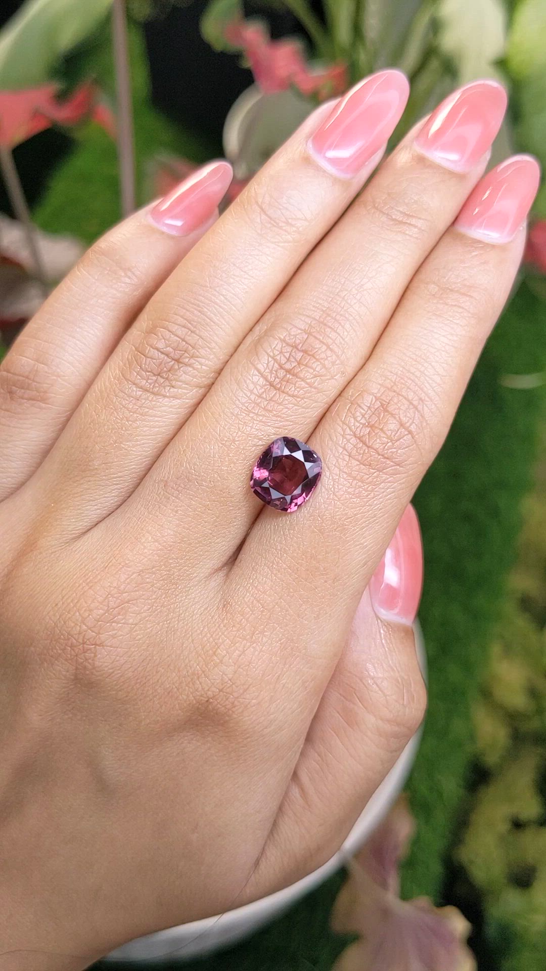 3.74 Ct. Pink Spinel from Ceylon (Sri Lanka) Size Video