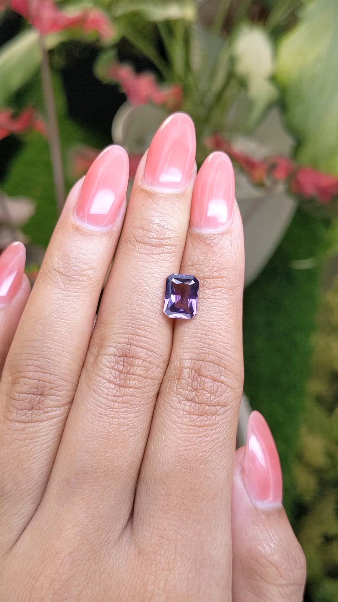 2.19 Ct. Purple Spinel from Ceylon (Sri Lanka) Size Video