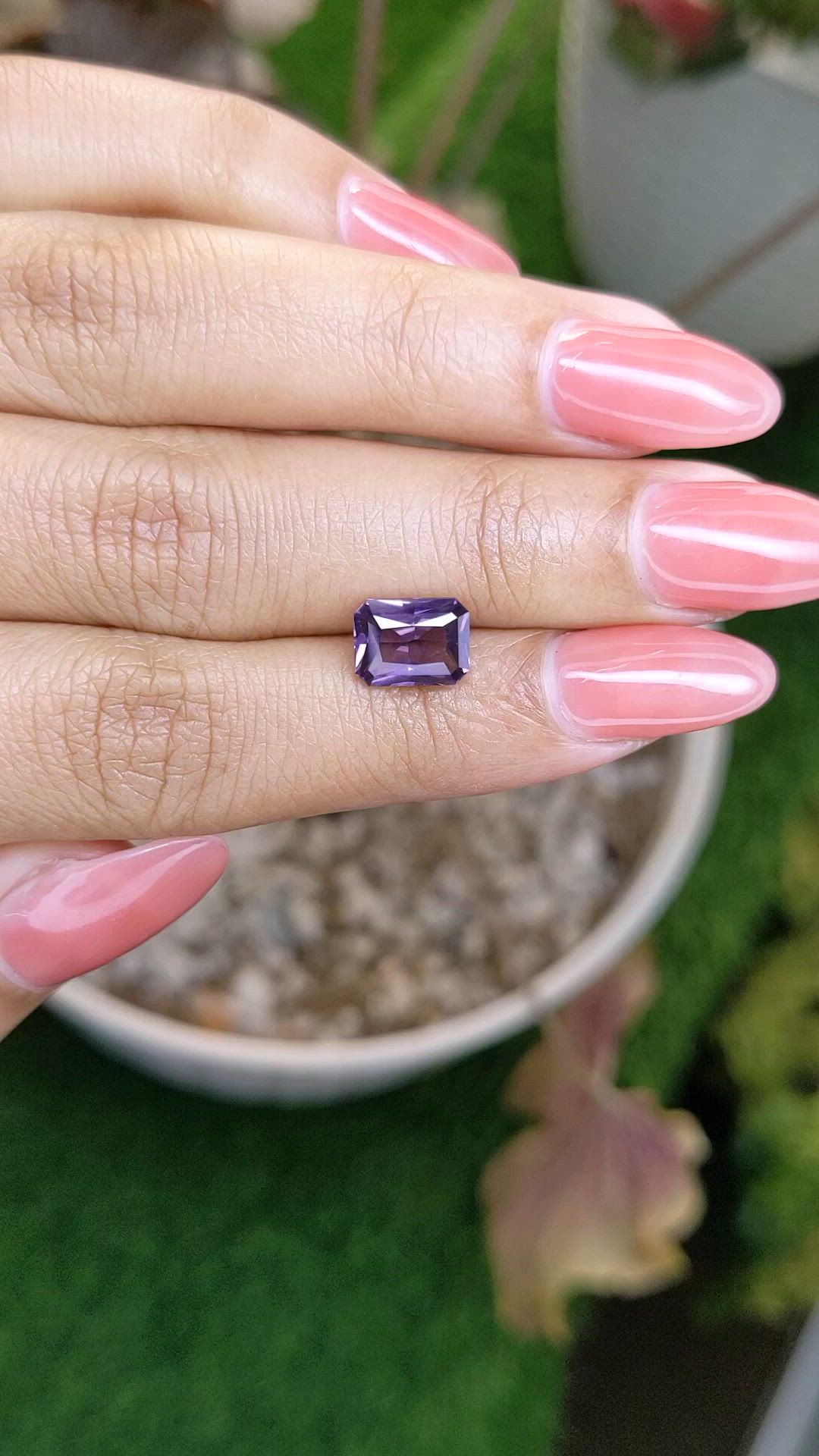 2.19 Ct. Purple Spinel from Ceylon (Sri Lanka) Size Video