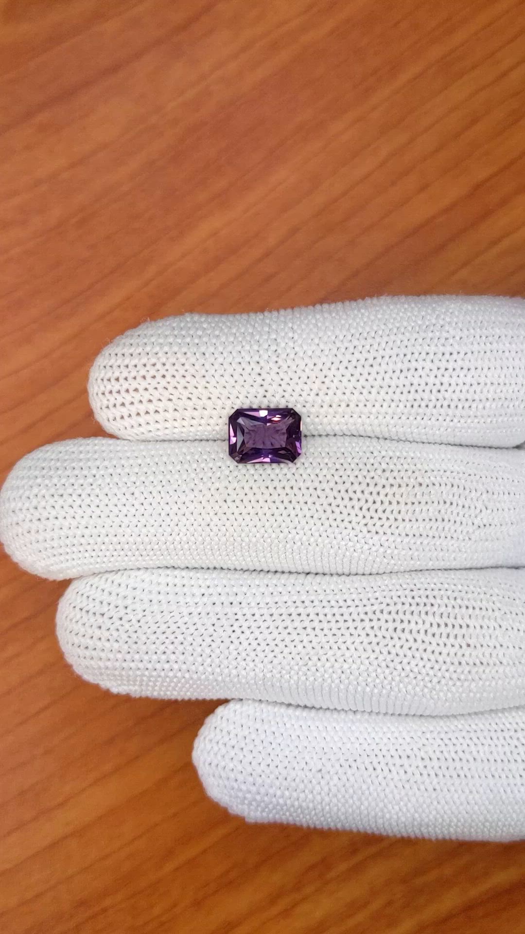 2.19 Ct. Purple Spinel from Ceylon (Sri Lanka) Size Video