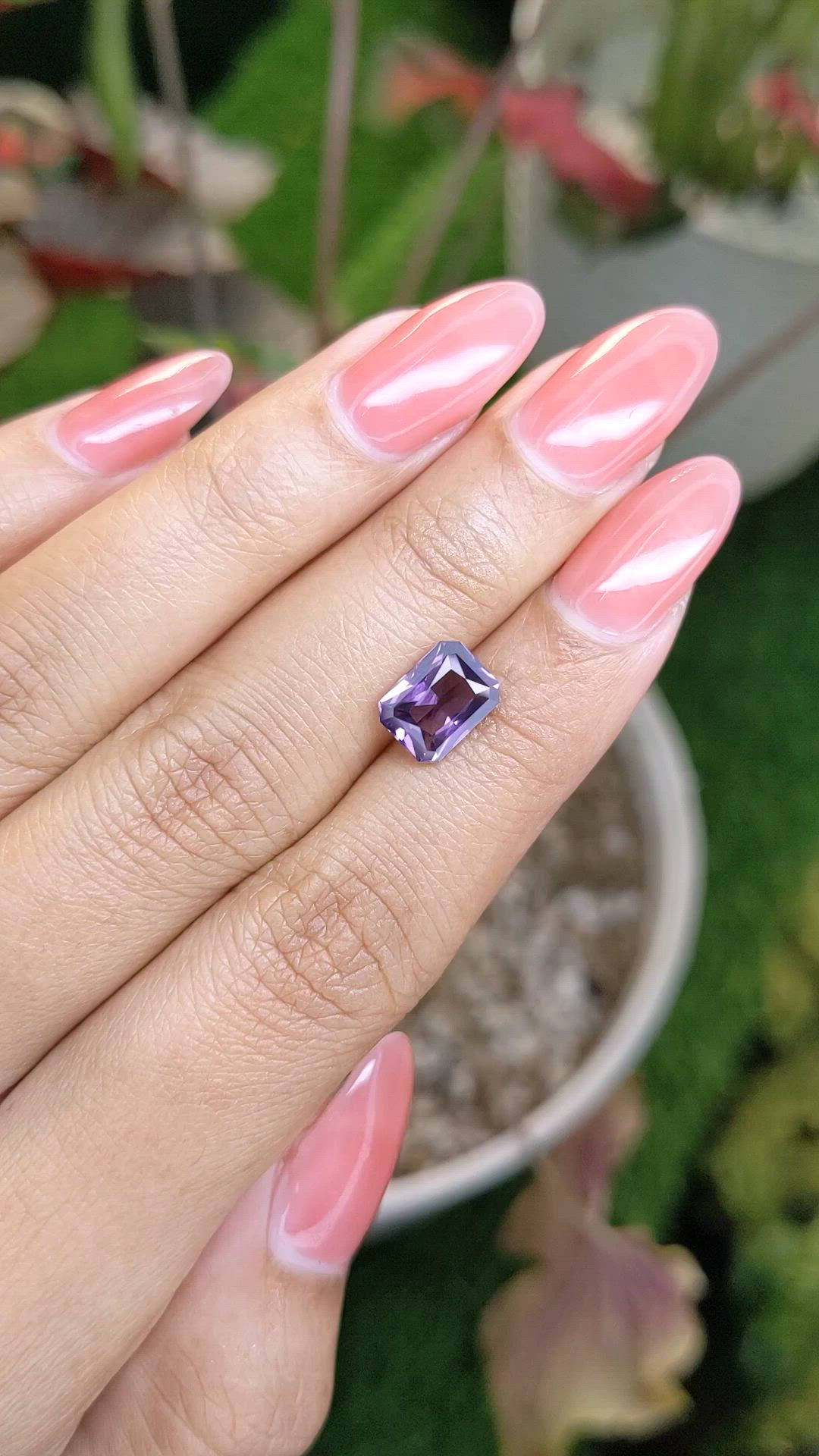2.19 Ct. Purple Spinel from Ceylon (Sri Lanka) Size Video