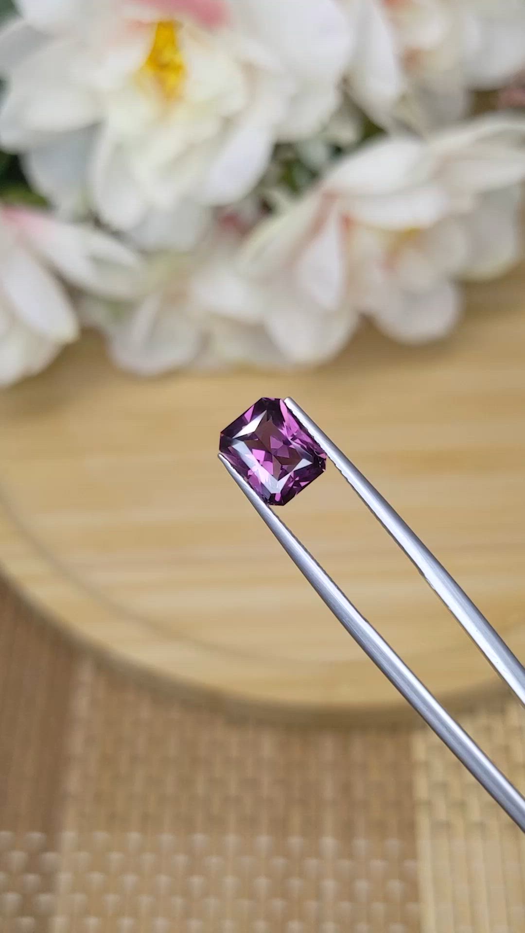 2.45 Ct. Pinkish Purple Spinel from Ceylon (Sri Lanka) Size Video