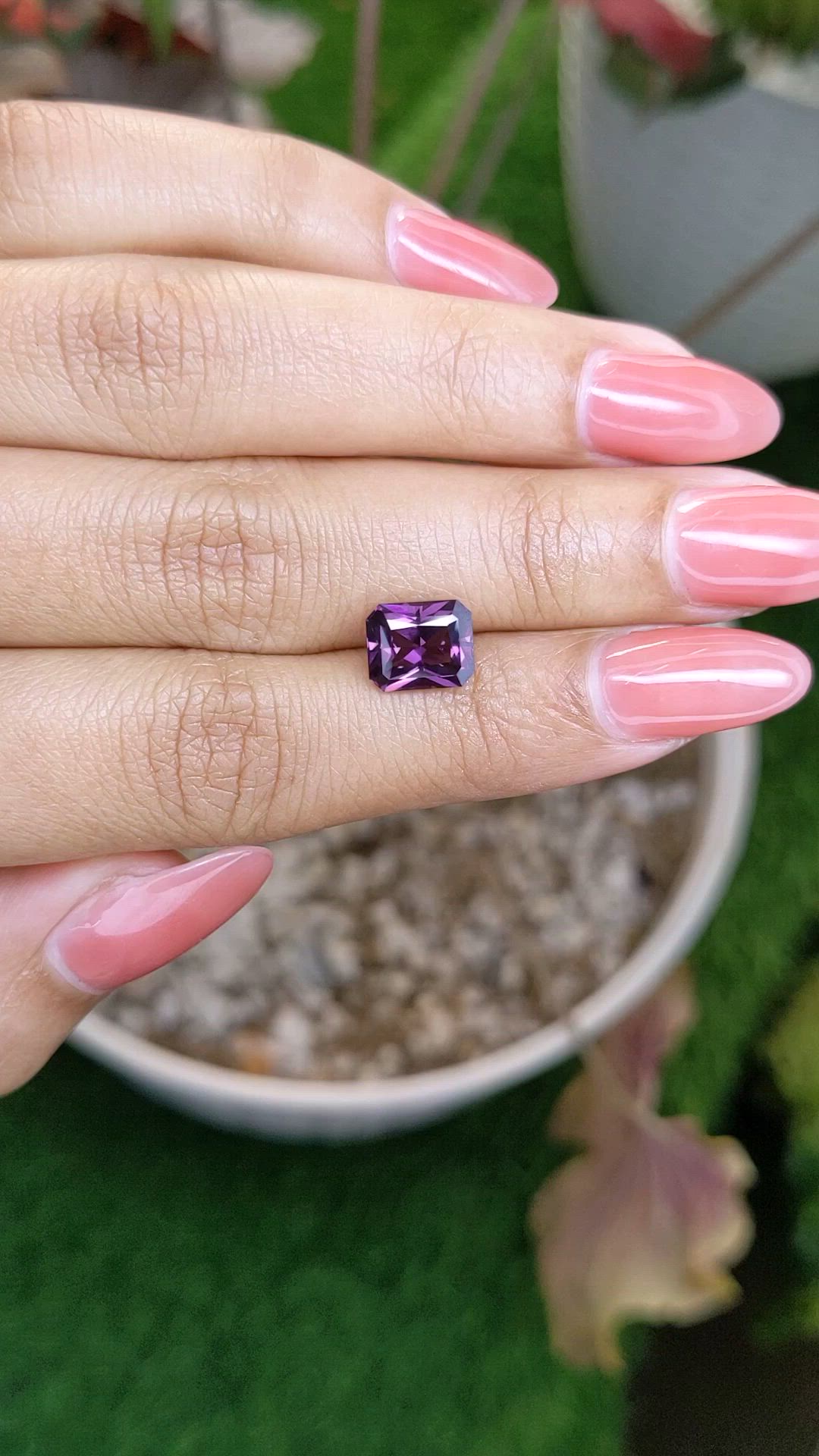 2.45 Ct. Pinkish Purple Spinel from Ceylon (Sri Lanka) Size Video
