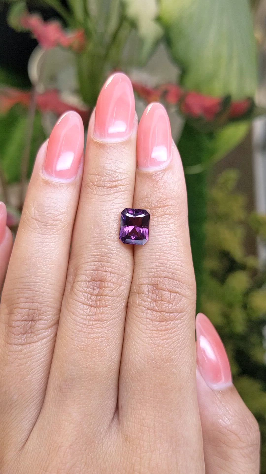 2.45 Ct. Pinkish Purple Spinel from Ceylon (Sri Lanka) Size Video