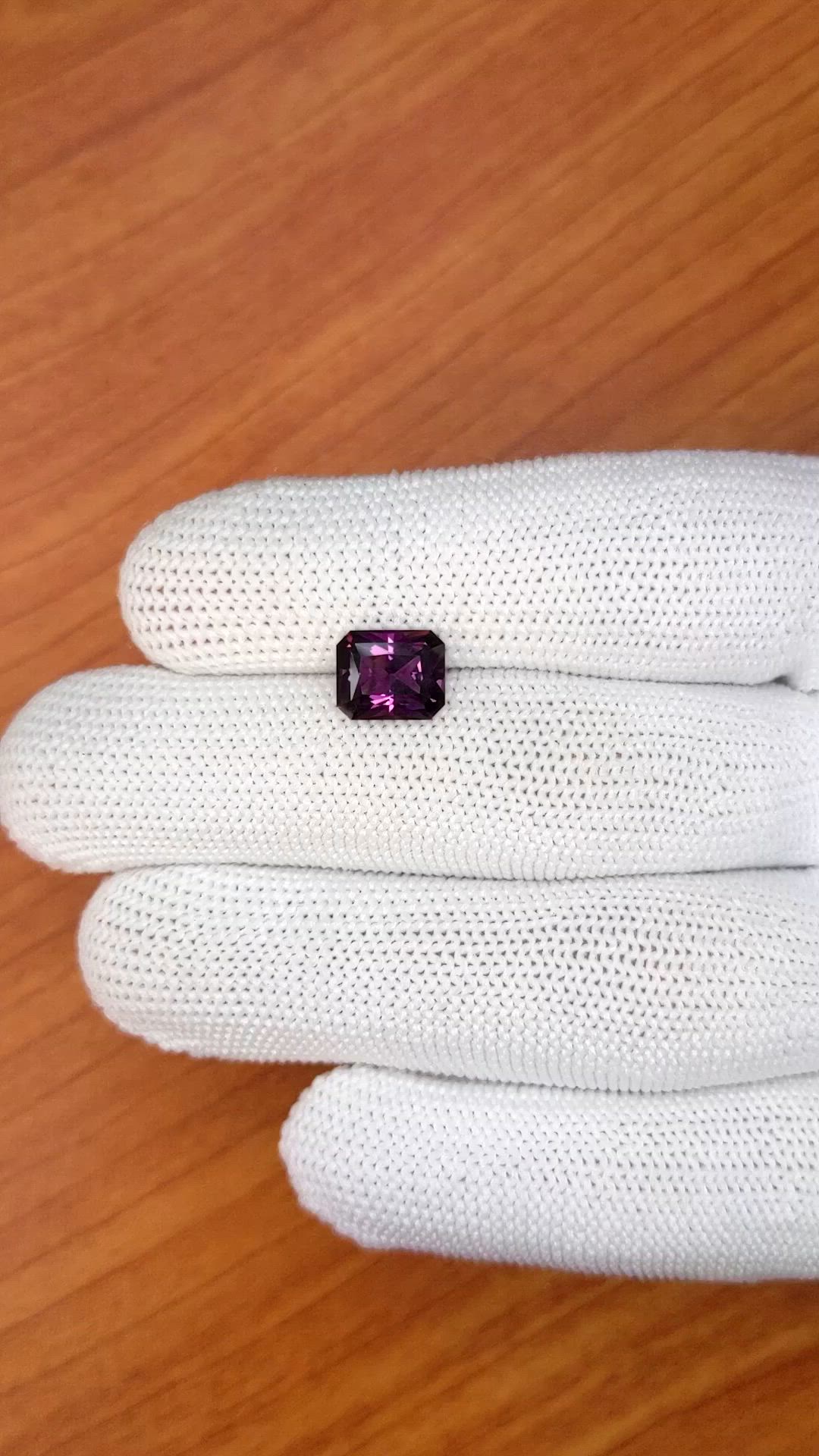 2.45 Ct. Pinkish Purple Spinel from Ceylon (Sri Lanka) Size Video