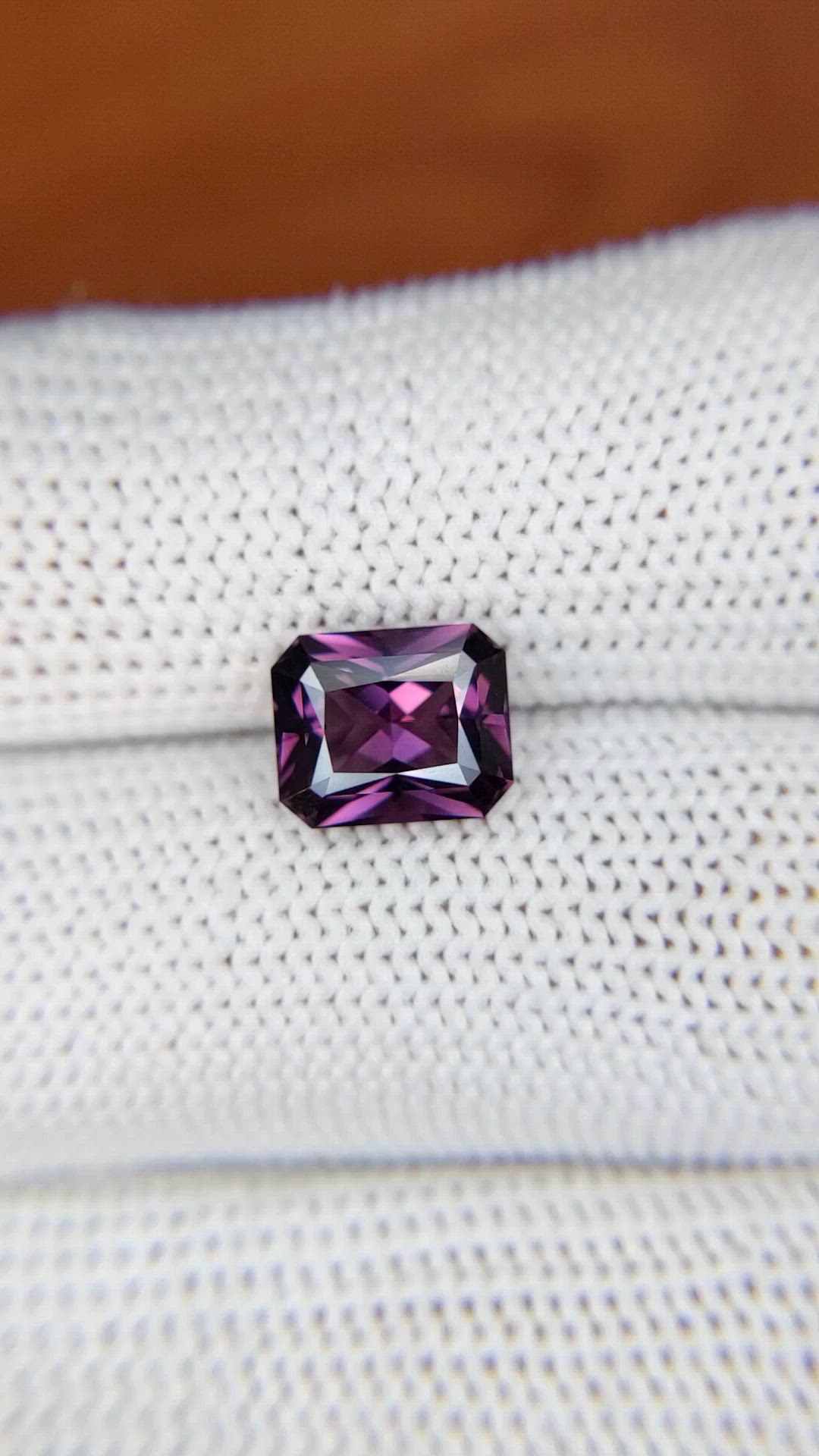 2.45 Ct. Pinkish Purple Spinel from Ceylon (Sri Lanka) Size Video
