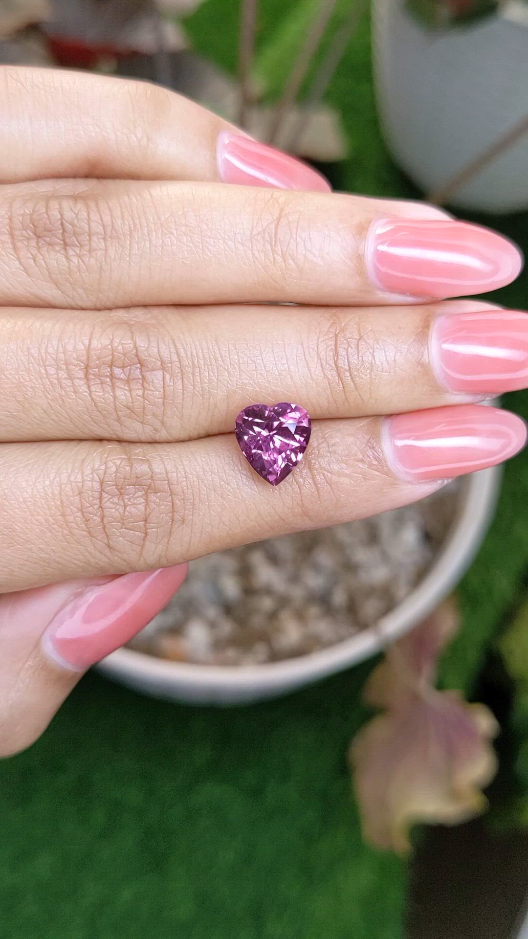 3.61 Ct. Purplish Pink Spinel from Ceylon (Sri Lanka) Size Video