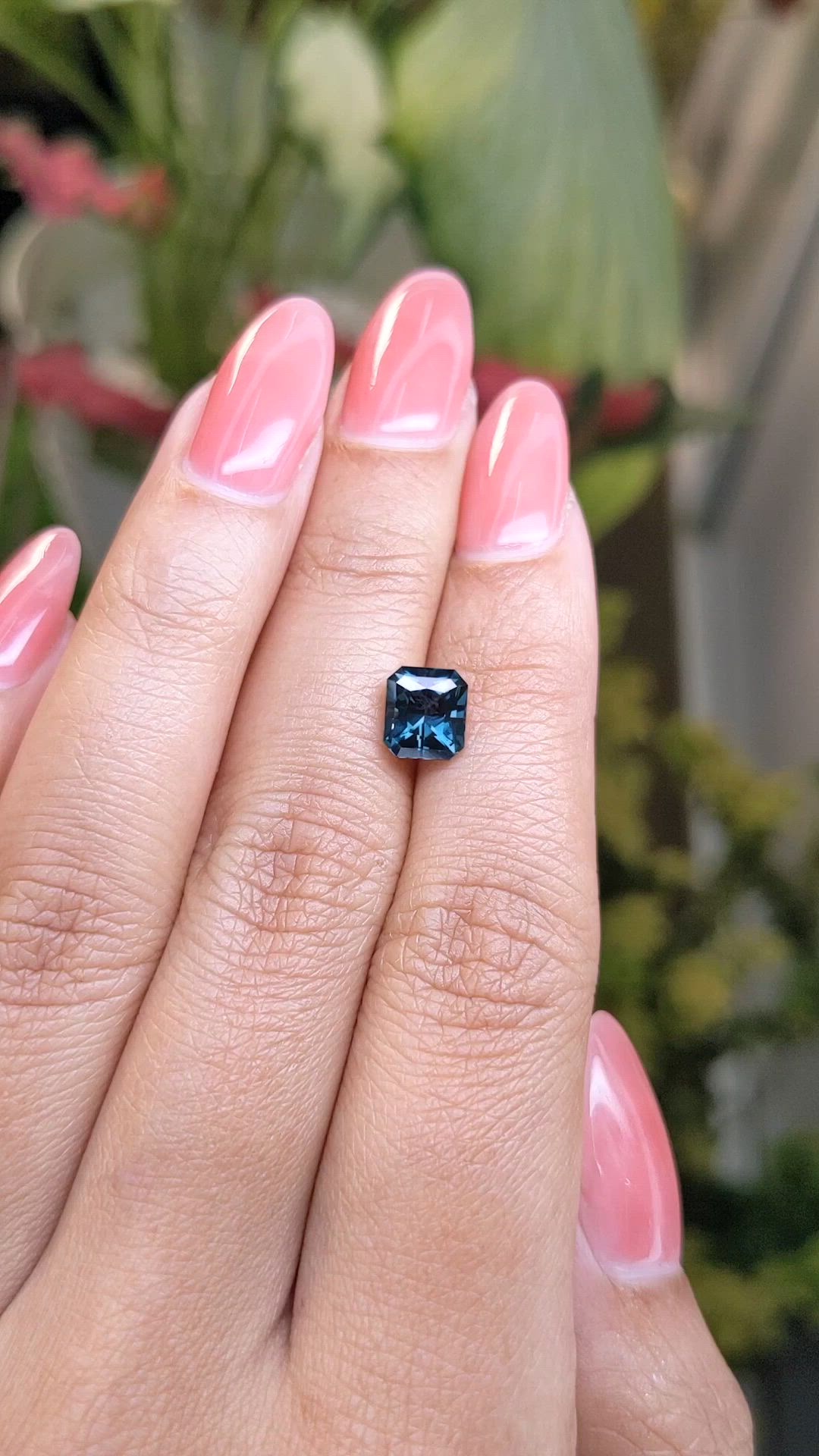 1.71 Ct. Greenish Blue Spinel from Ceylon (Sri Lanka) Size Video