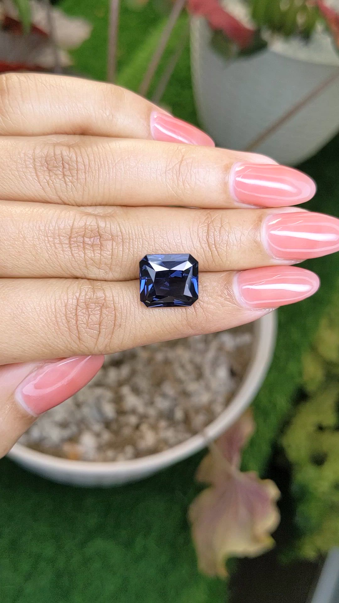 8.61 Ct. Blue Spinel from Ceylon (Sri Lanka) Size Video