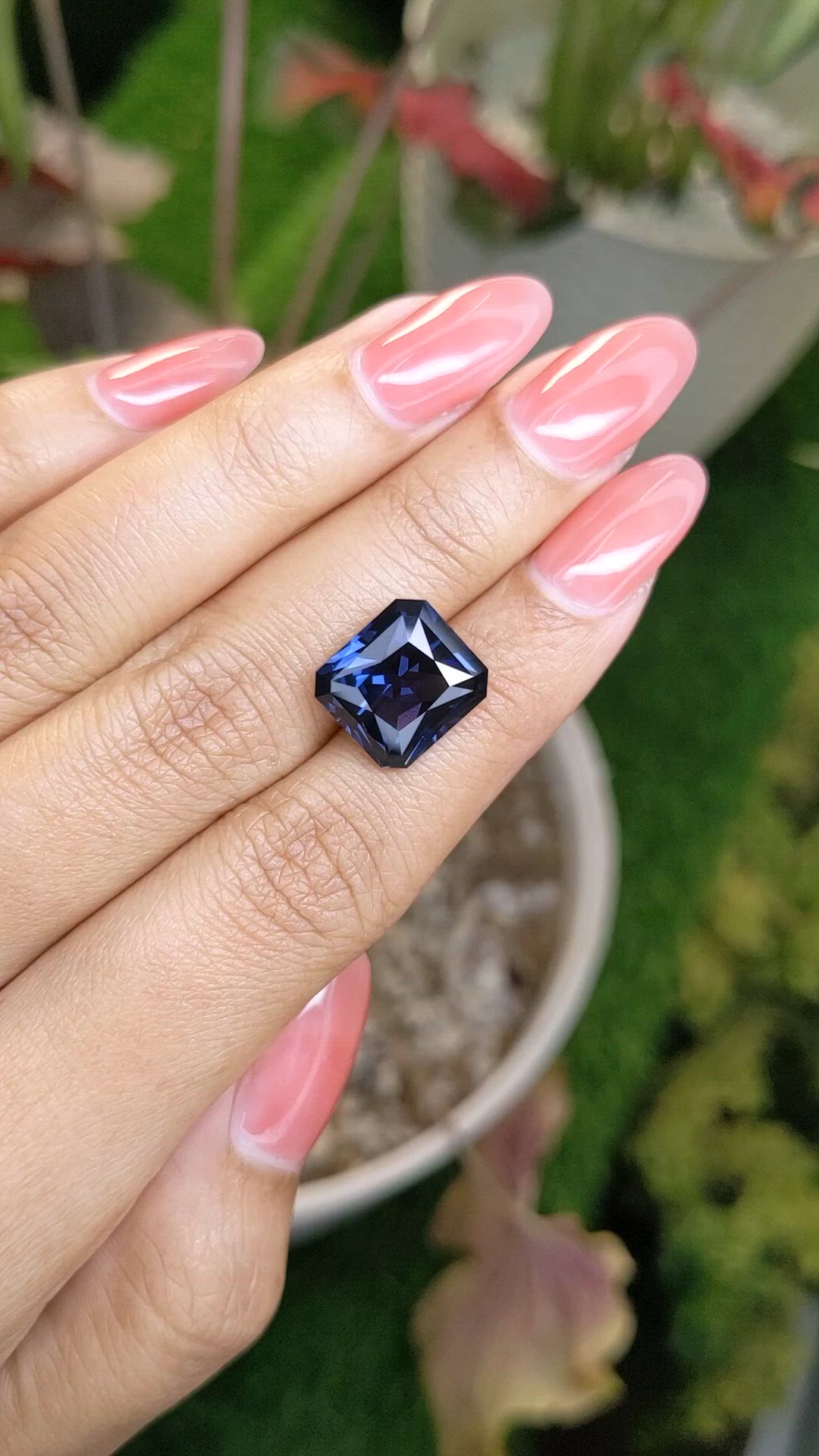 8.61 Ct. Blue Spinel from Ceylon (Sri Lanka) Size Video