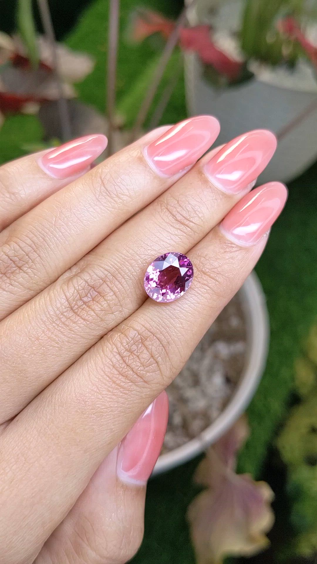 5.24 Ct. Pink Spinel from Ceylon (Sri Lanka) Size Video