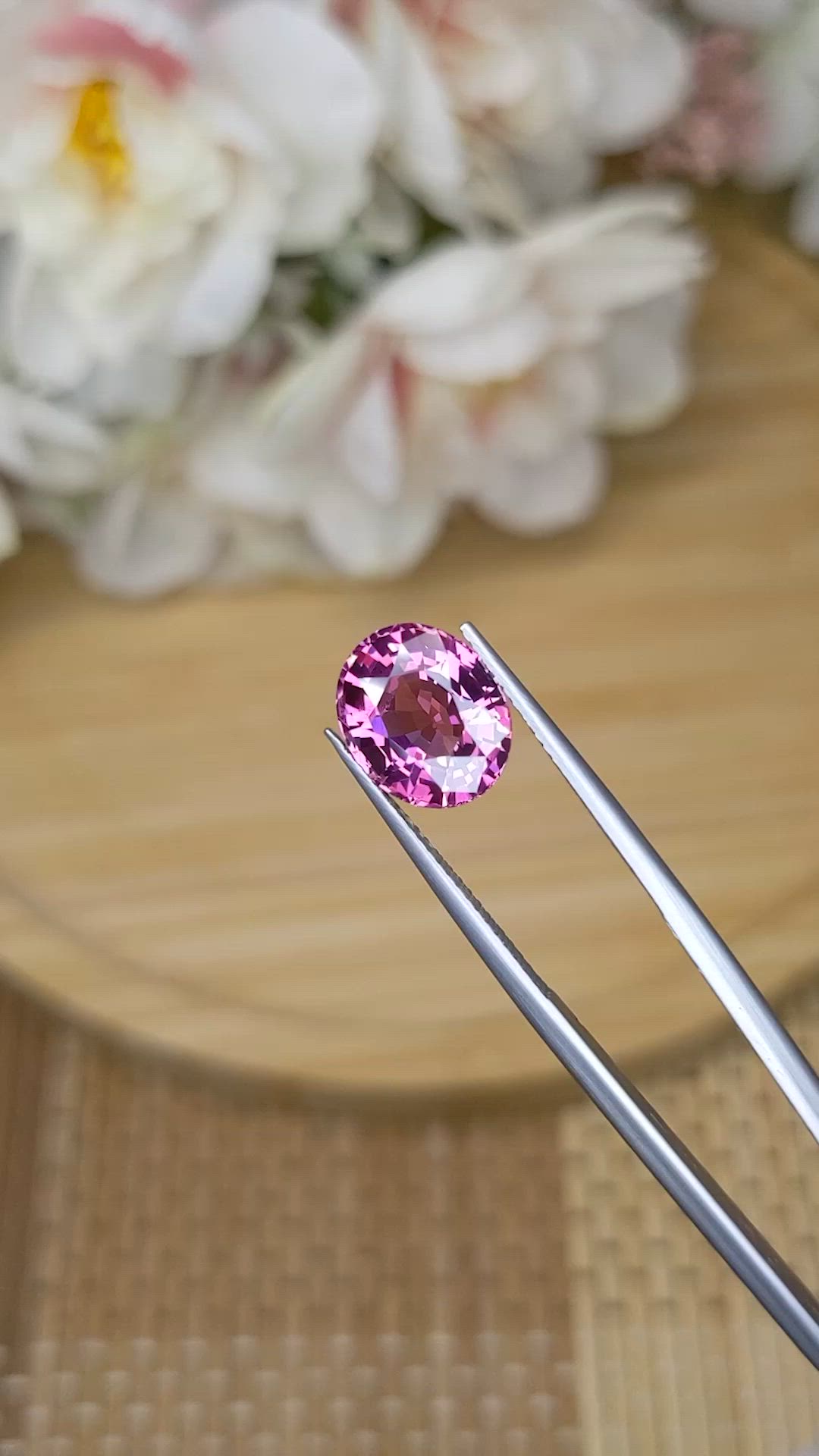 5.24 Ct. Pink Spinel from Ceylon (Sri Lanka) Size Video