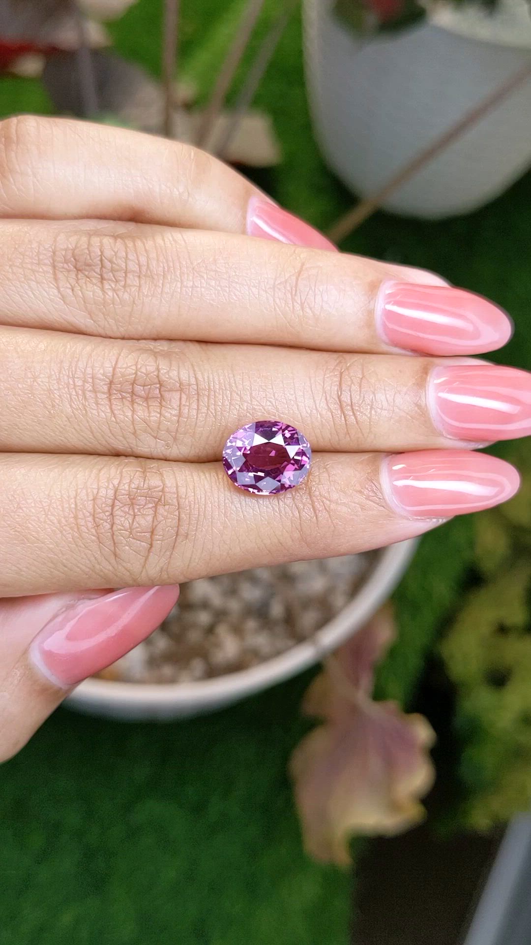 5.24 Ct. Pink Spinel from Ceylon (Sri Lanka) Size Video
