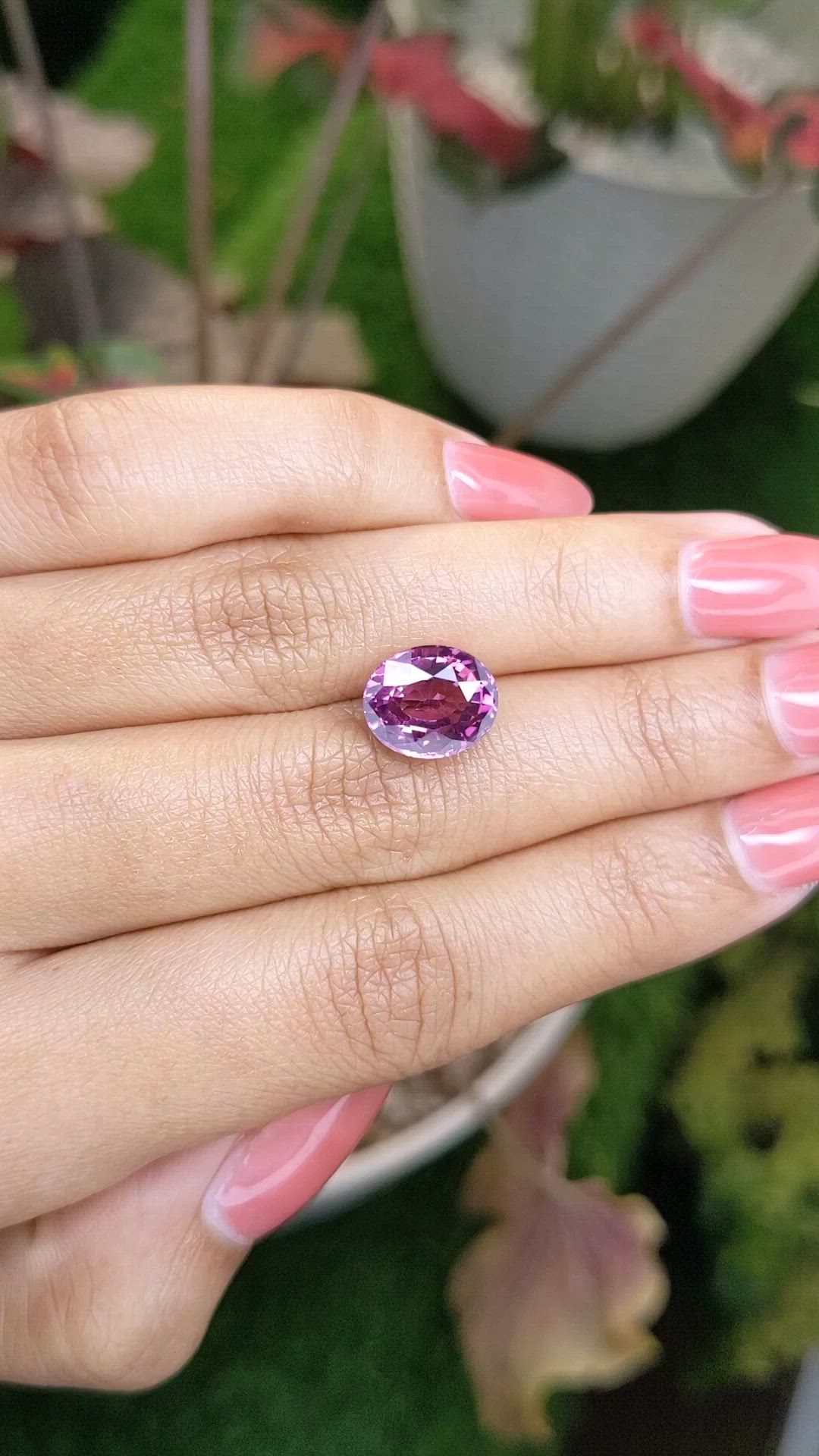5.24 Ct. Pink Spinel from Ceylon (Sri Lanka) Size Video