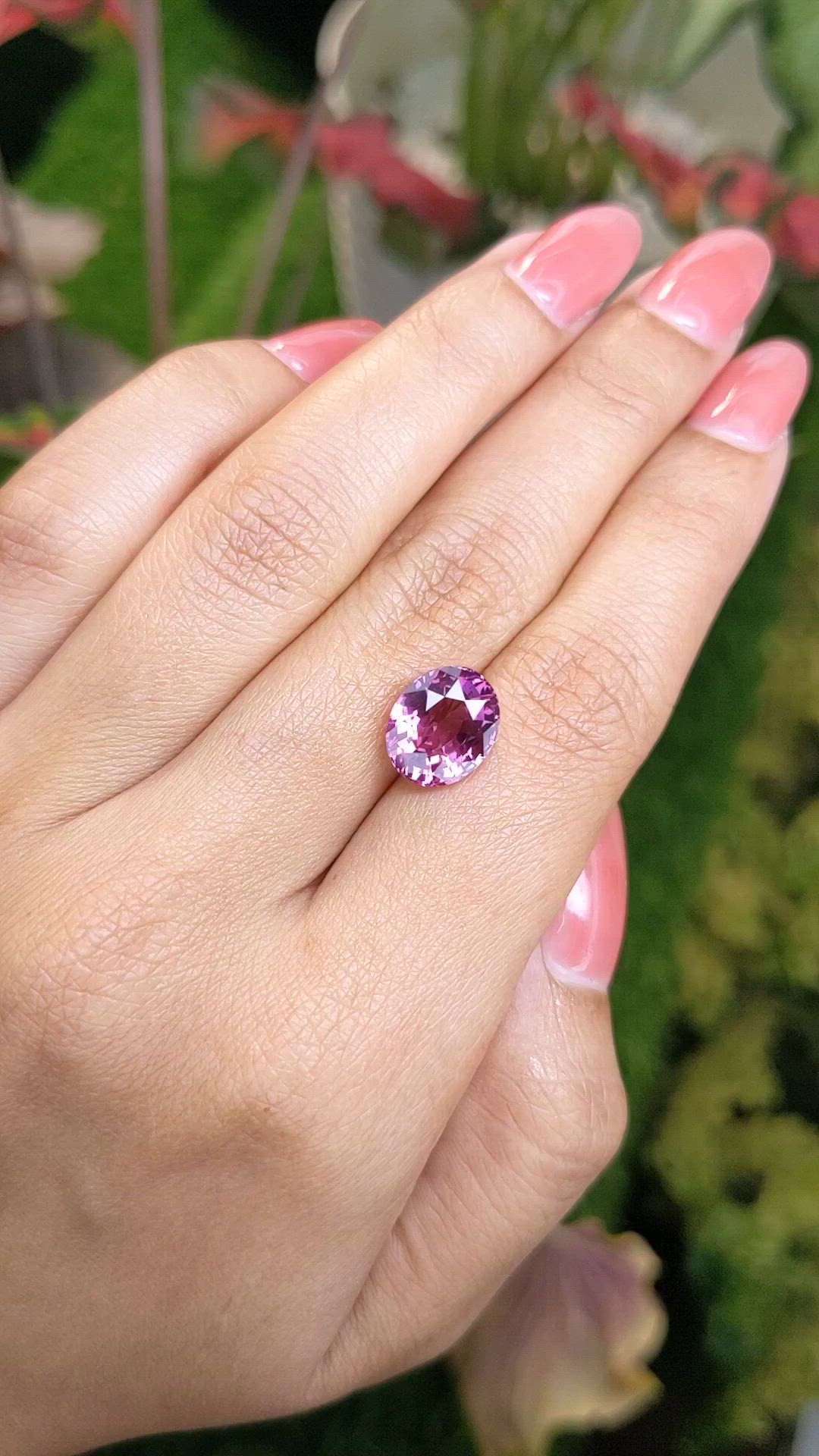5.24 Ct. Pink Spinel from Ceylon (Sri Lanka) Size Video
