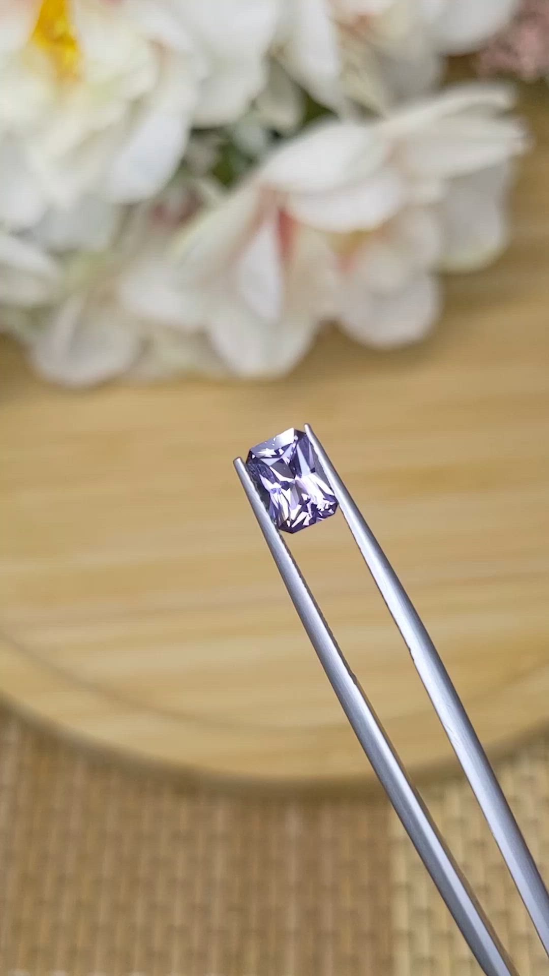 1.11 Ct. Violet Spinel from Ceylon (Sri Lanka) Size Video