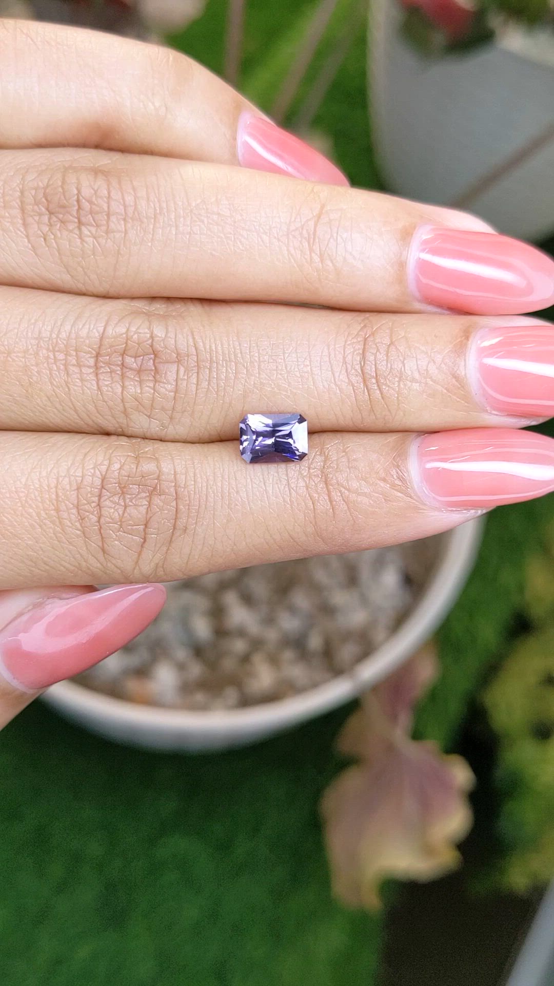 1.11 Ct. Violet Spinel from Ceylon (Sri Lanka) Size Video