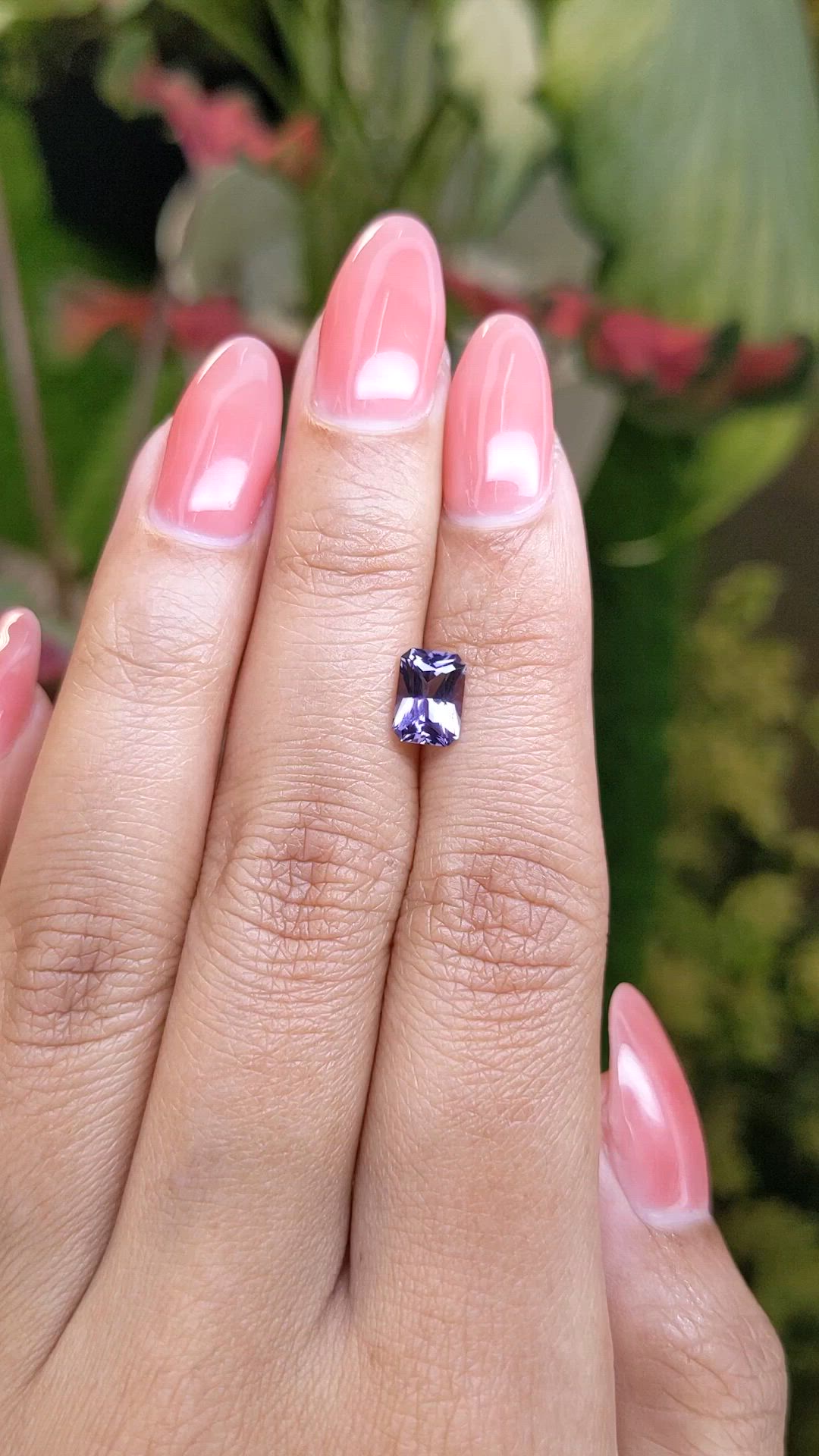 1.11 Ct. Violet Spinel from Ceylon (Sri Lanka) Size Video