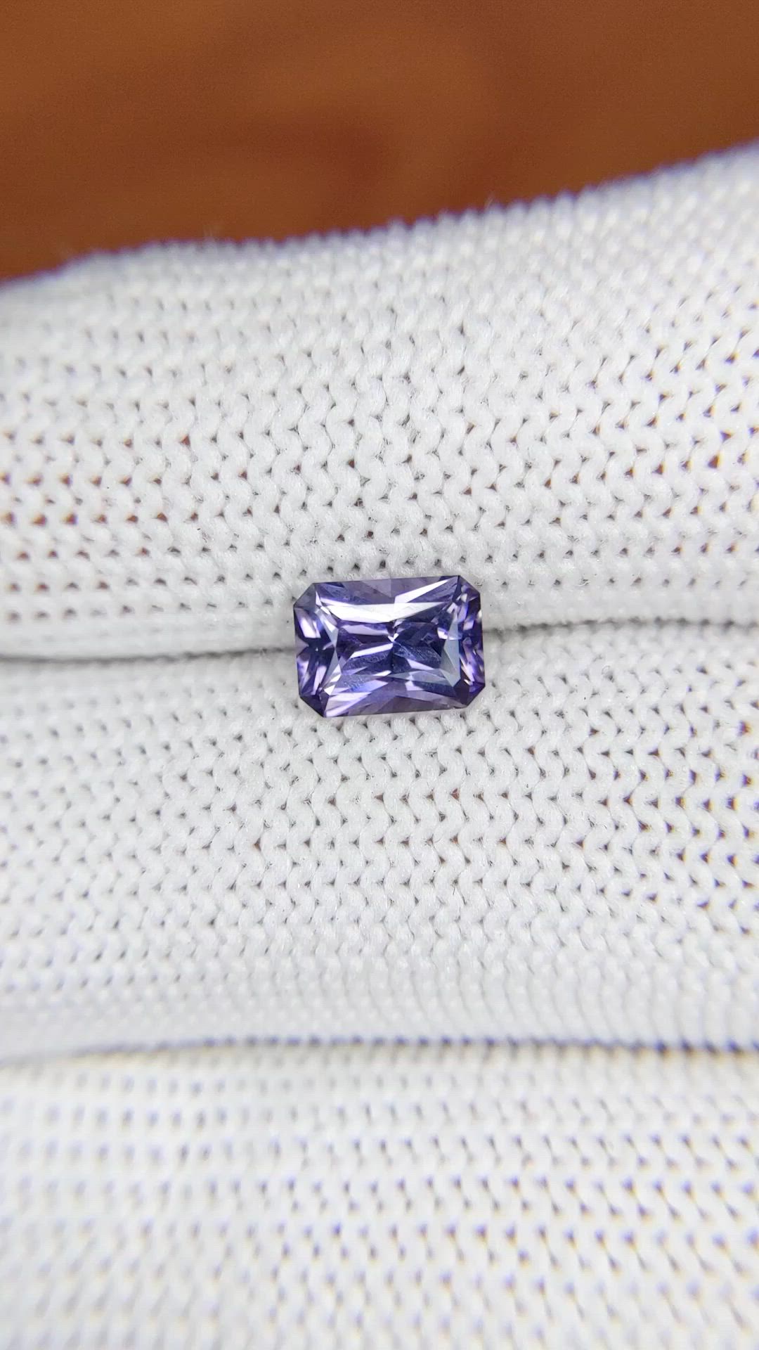 1.11 Ct. Violet Spinel from Ceylon (Sri Lanka) Size Video