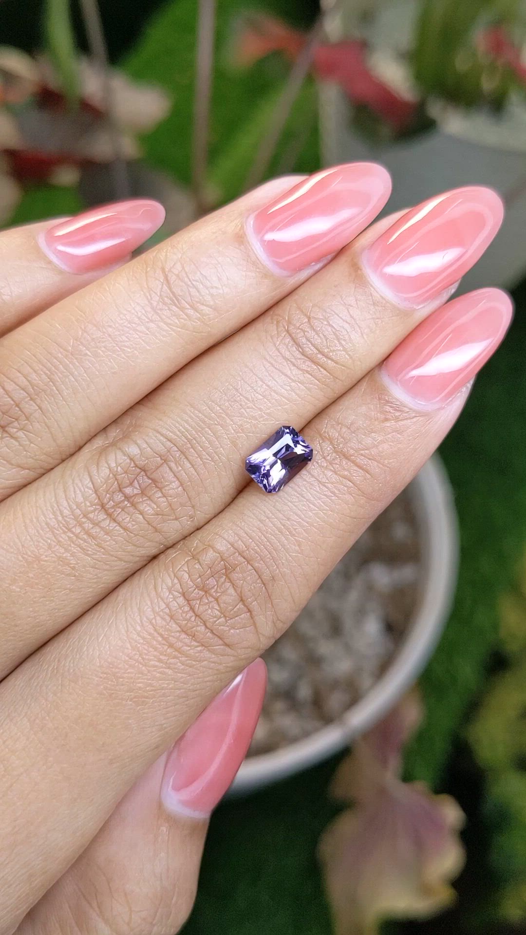 1.11 Ct. Violet Spinel from Ceylon (Sri Lanka) Size Video