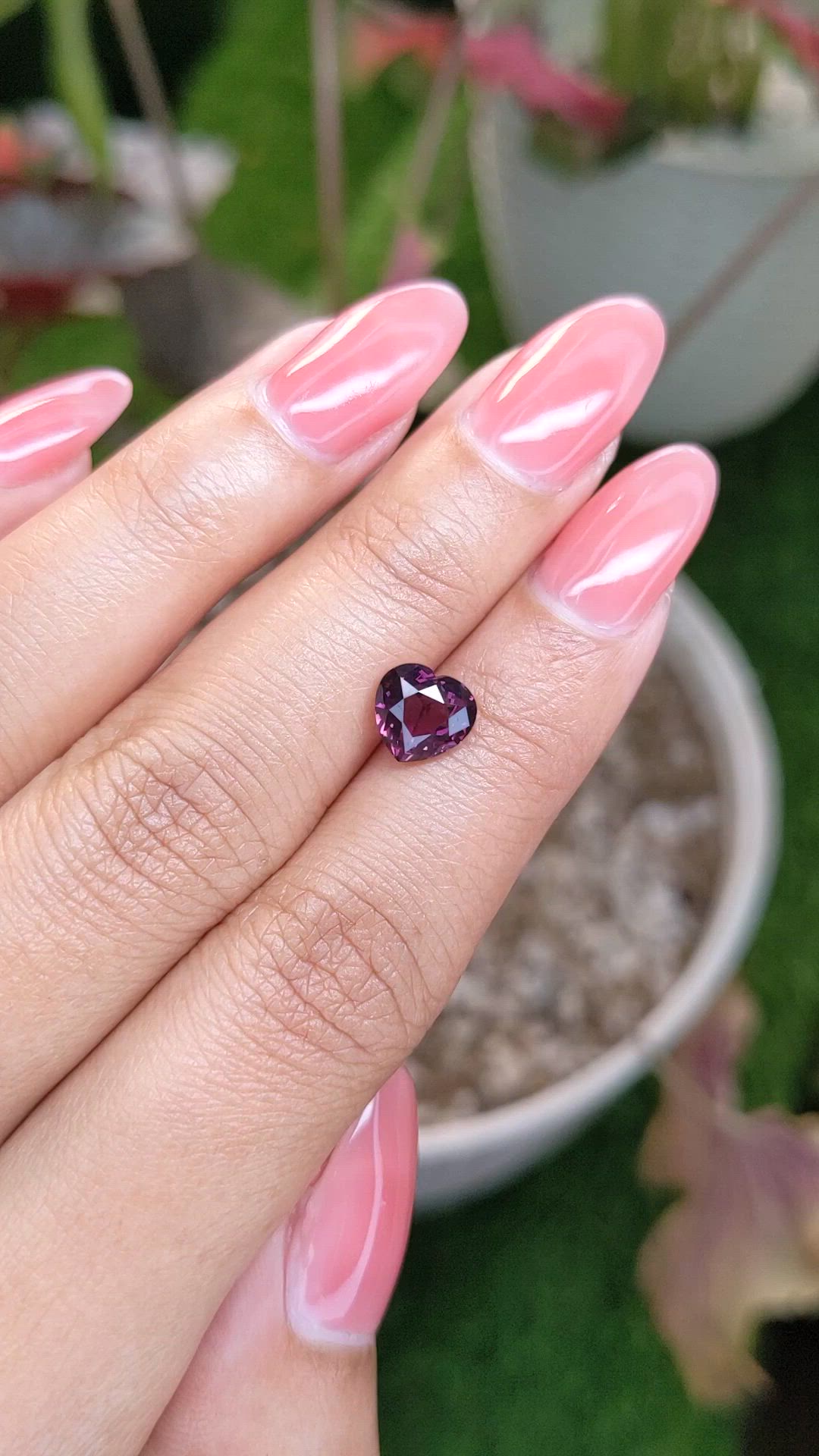 1.87 Ct. Purplish Pink Spinel from Ceylon (Sri Lanka) Size Video