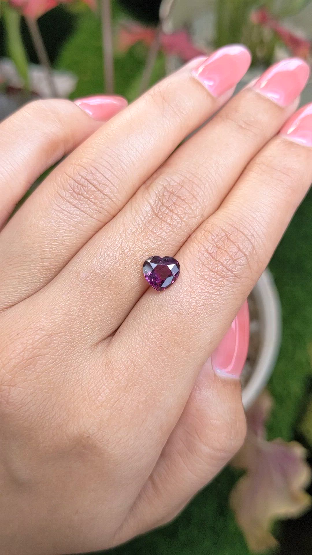 1.87 Ct. Purplish Pink Spinel from Ceylon (Sri Lanka) Size Video