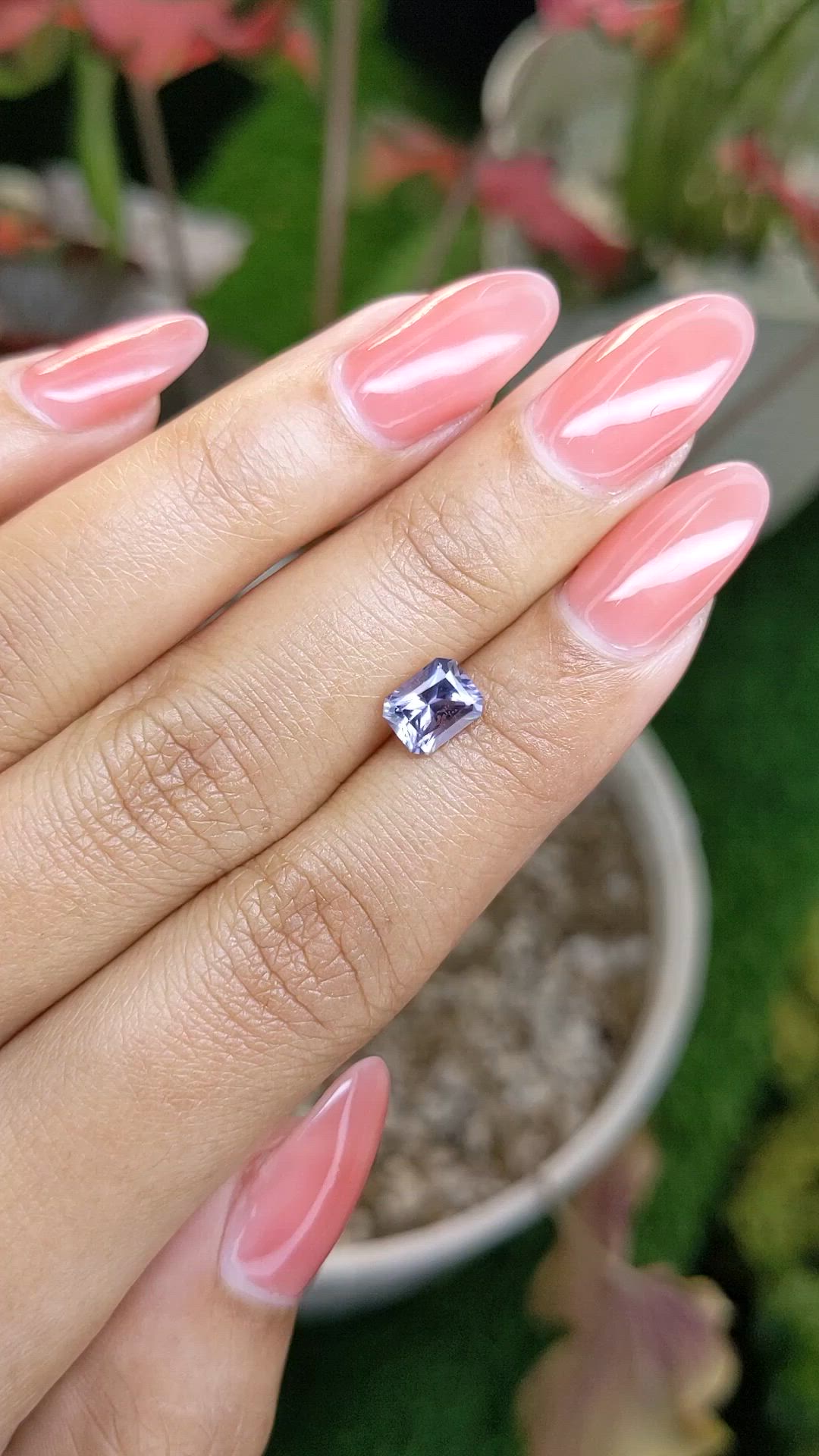 1.15 Ct. Violet Spinel from Ceylon (Sri Lanka) Size Video