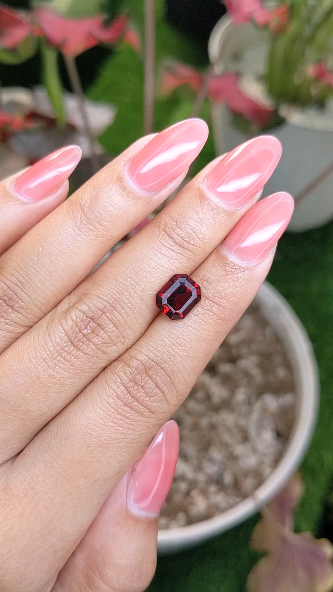 3.25 Ct. Orangish Red Hessonite Garnet from Madagascar Size Video