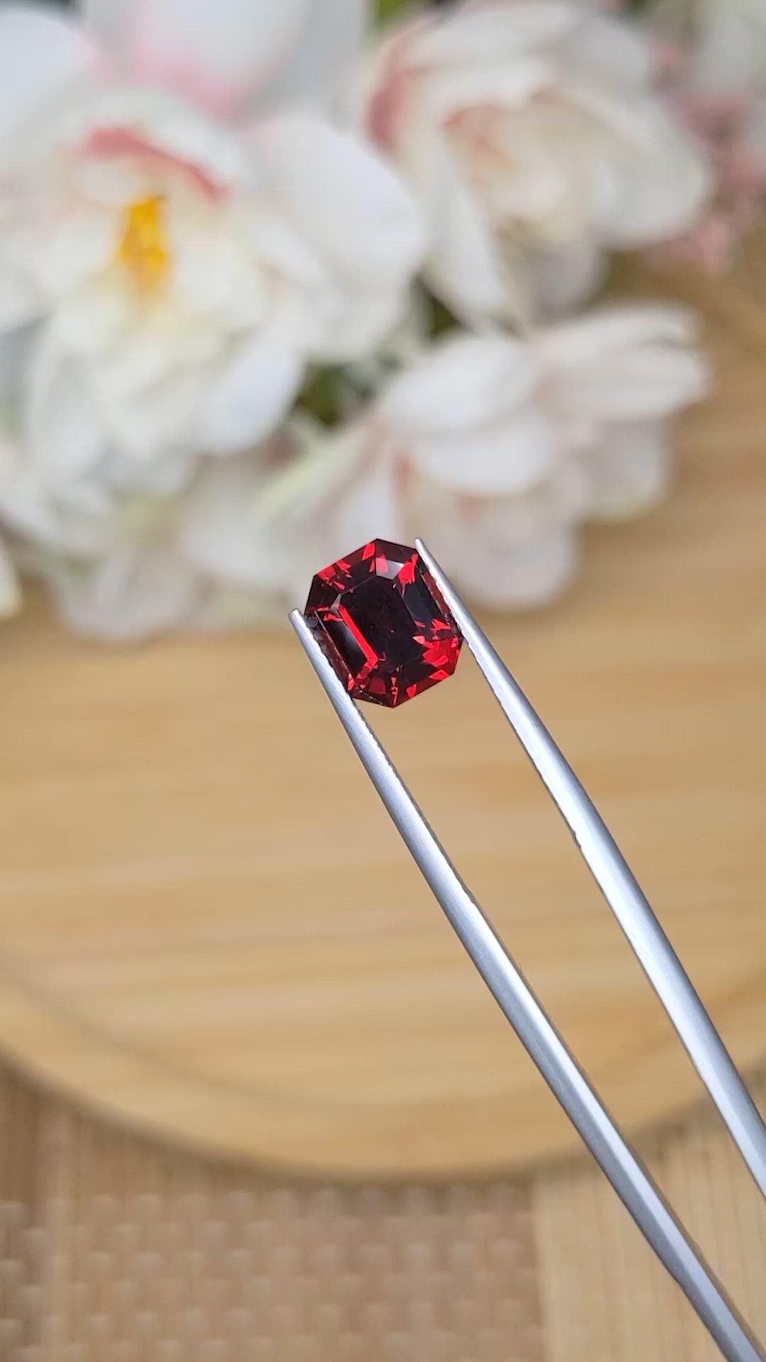 3.25 Ct. Orangish Red Hessonite Garnet from Madagascar Size Video