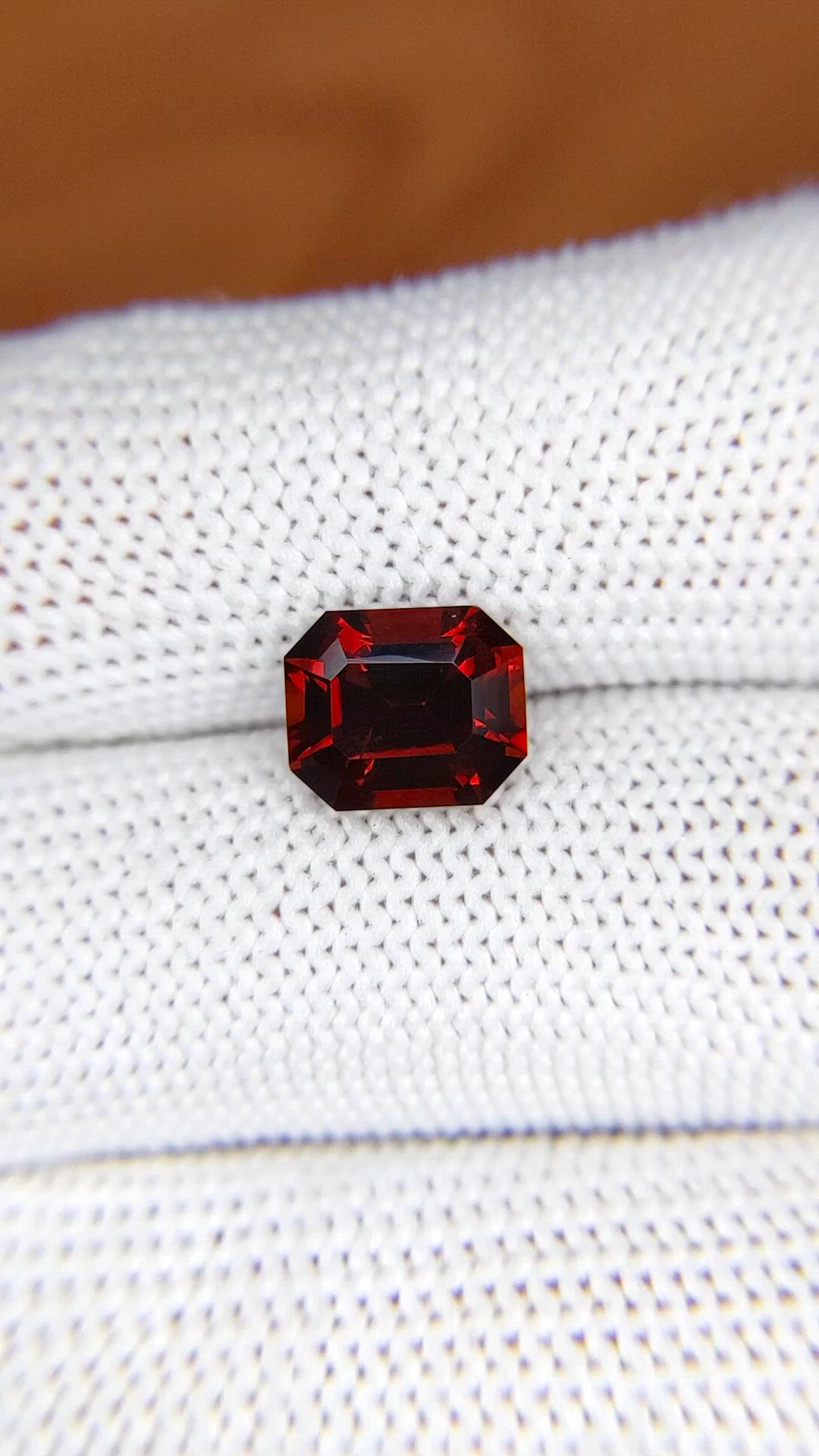 3.25 Ct. Orangish Red Hessonite Garnet from Madagascar Size Video