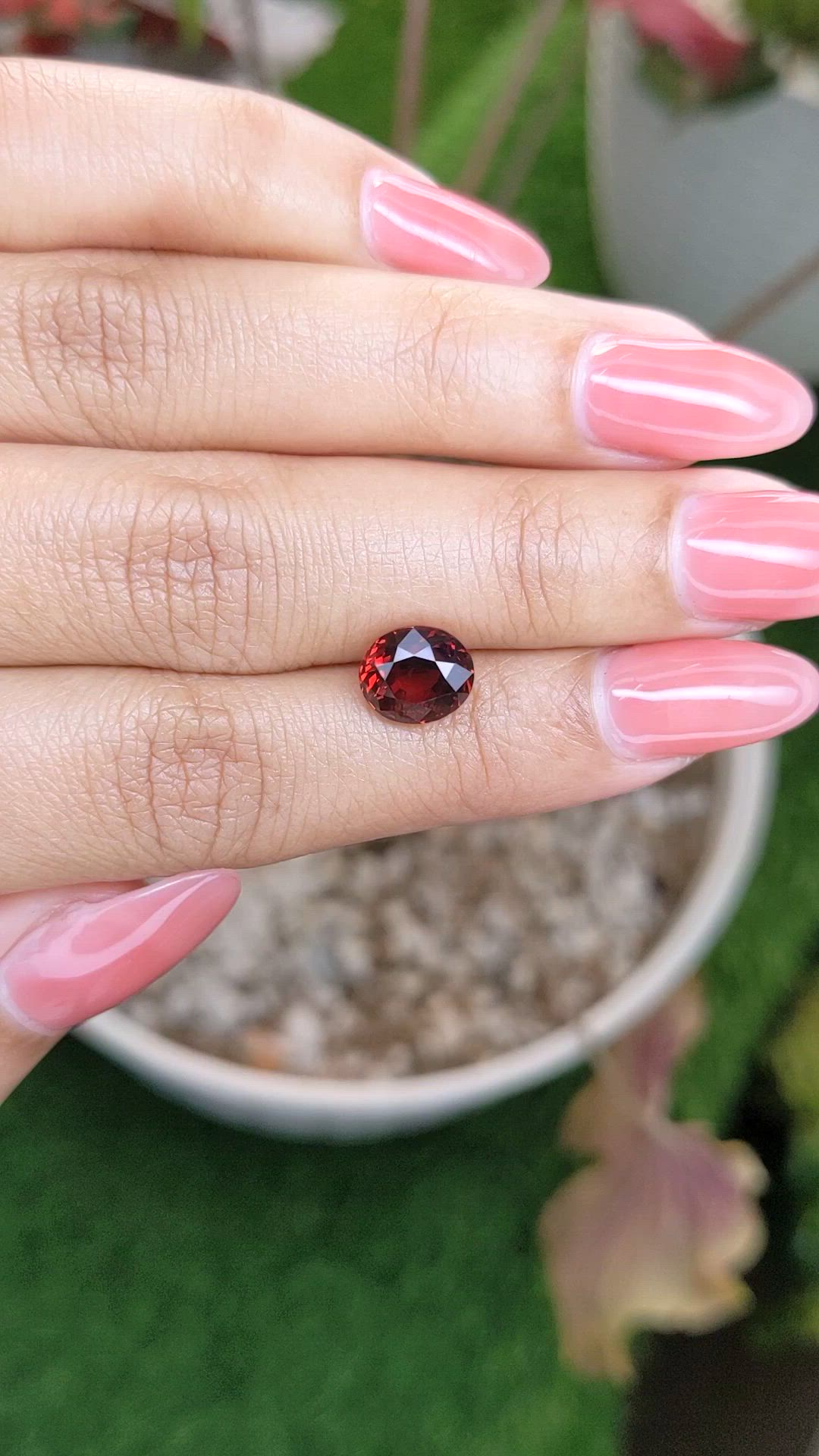 3.10 Ct. Reddish Orange Hessonite Garnet from Madagascar Size Video