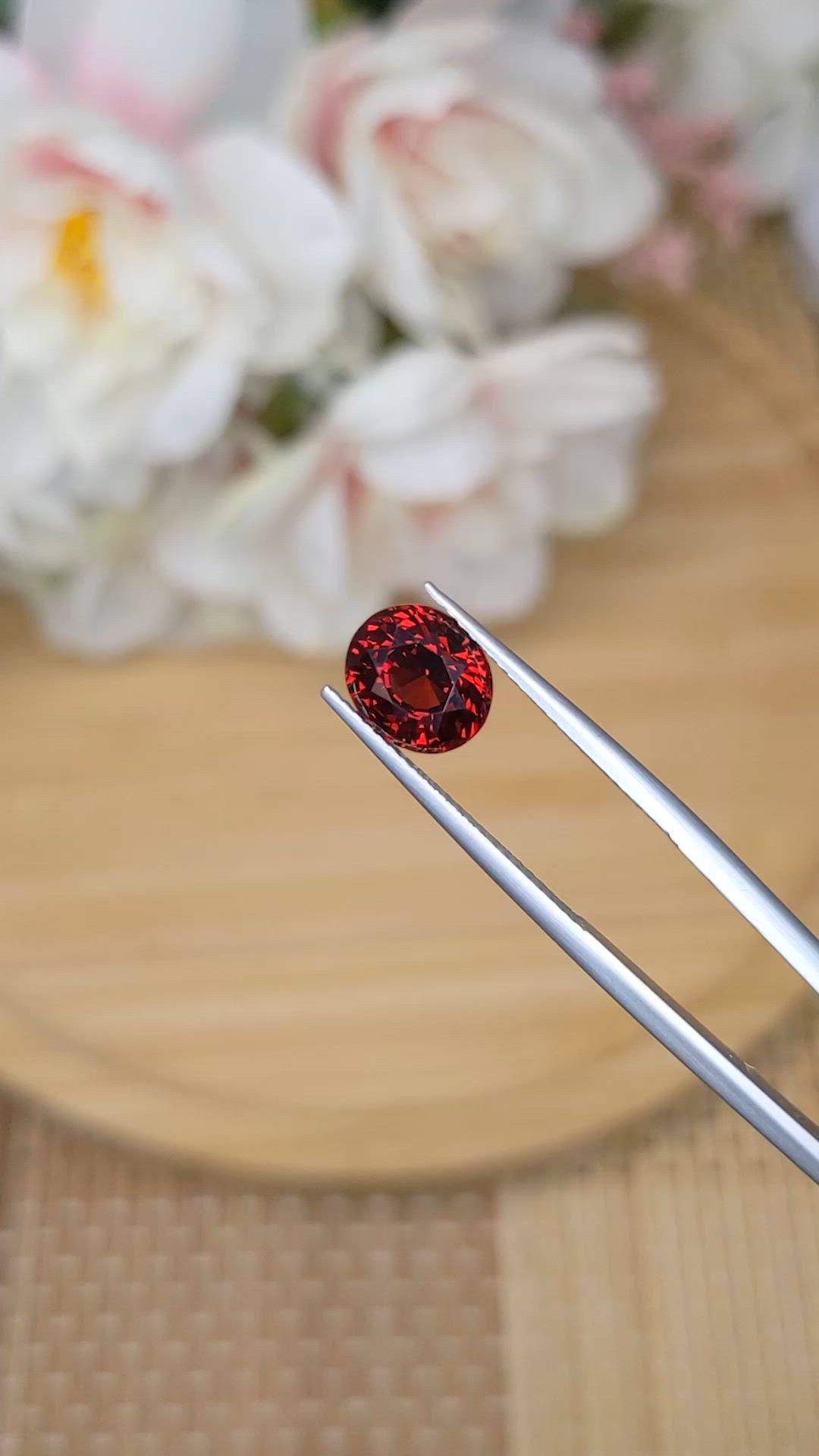 3.10 Ct. Reddish Orange Hessonite Garnet from Madagascar Size Video