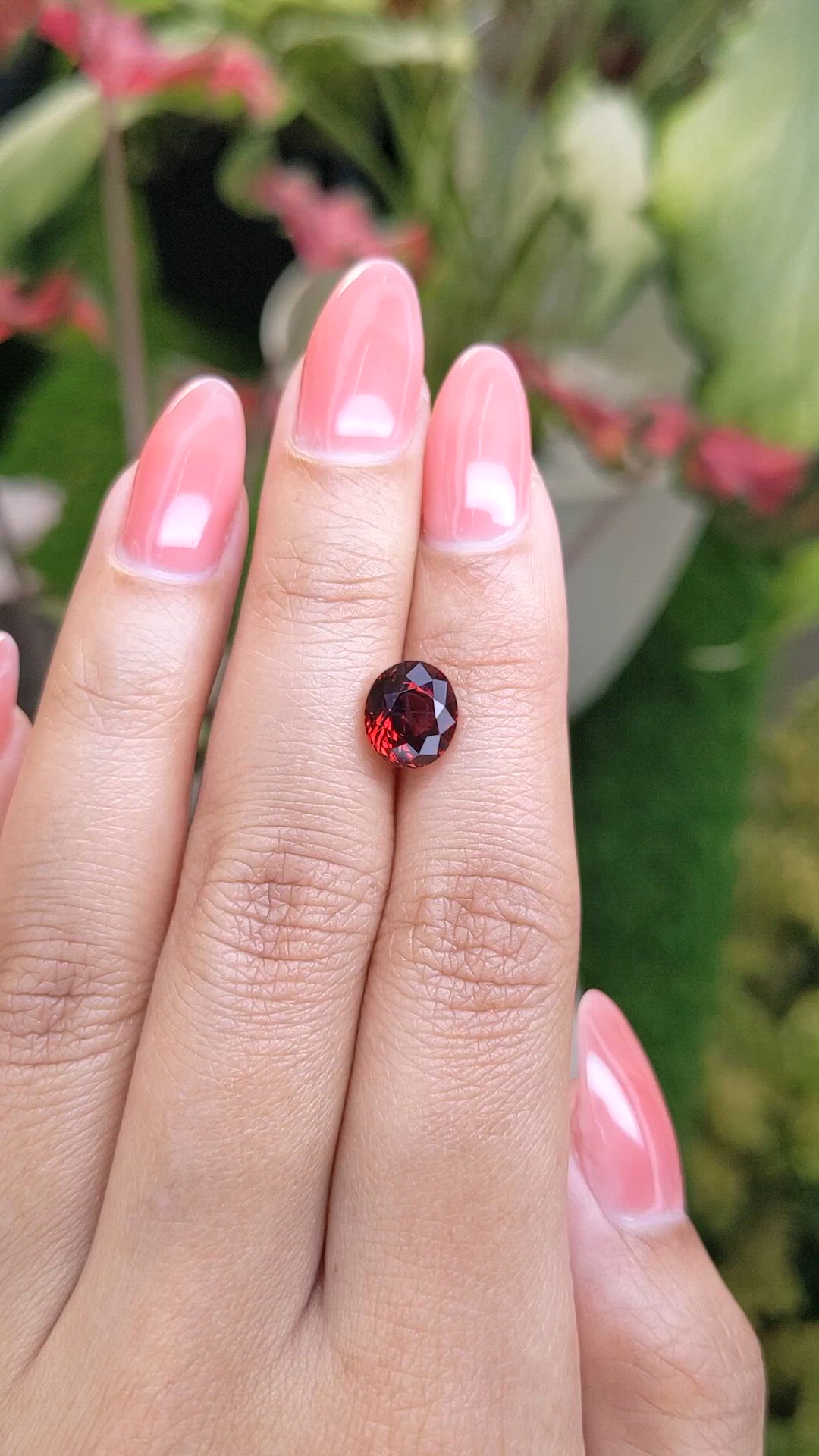 3.10 Ct. Reddish Orange Hessonite Garnet from Madagascar Size Video