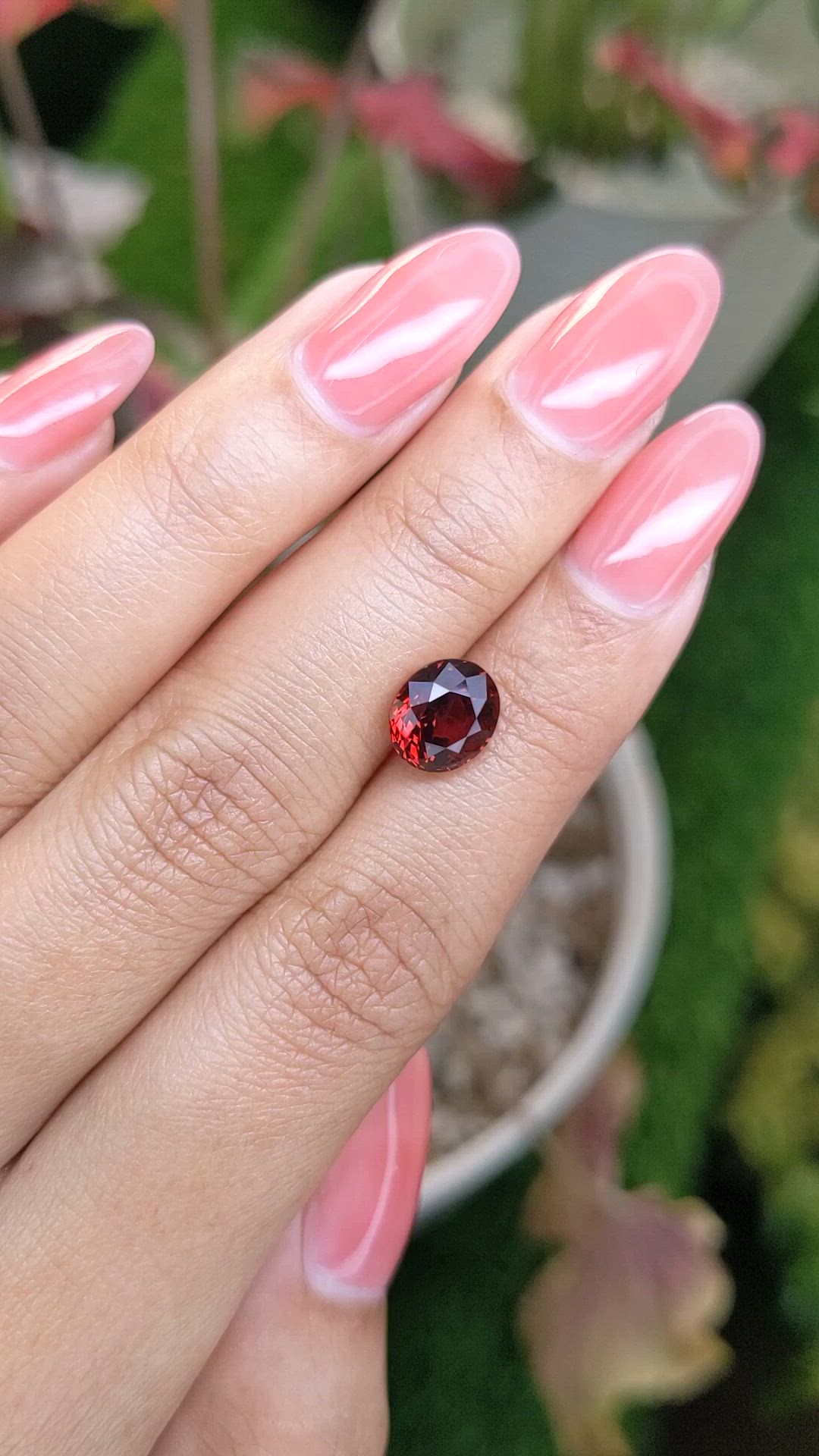 3.10 Ct. Reddish Orange Hessonite Garnet from Madagascar Size Video