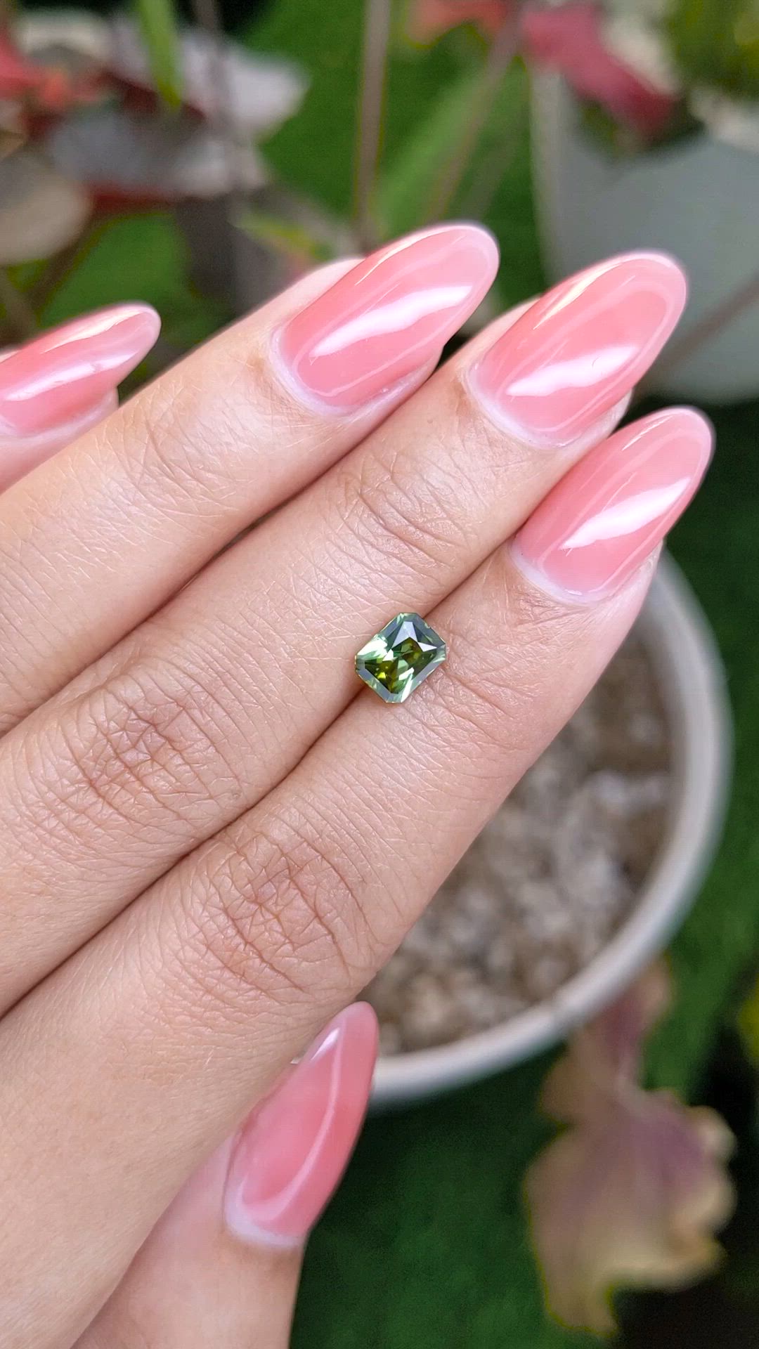 0.85 Ct. Yellowish Green Tourmaline from Ceylon (Sri Lanka) Size Video