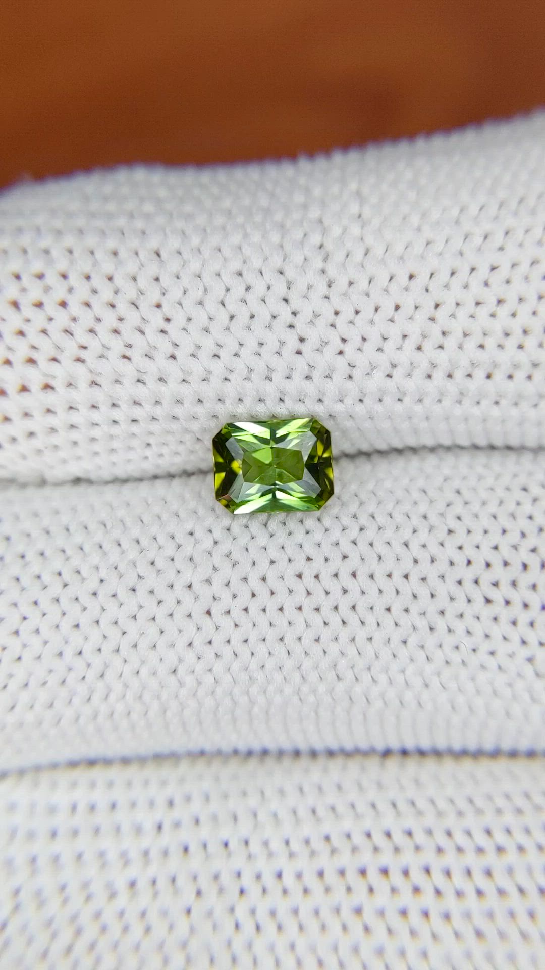 0.85 Ct. Yellowish Green Tourmaline from Ceylon (Sri Lanka) Size Video
