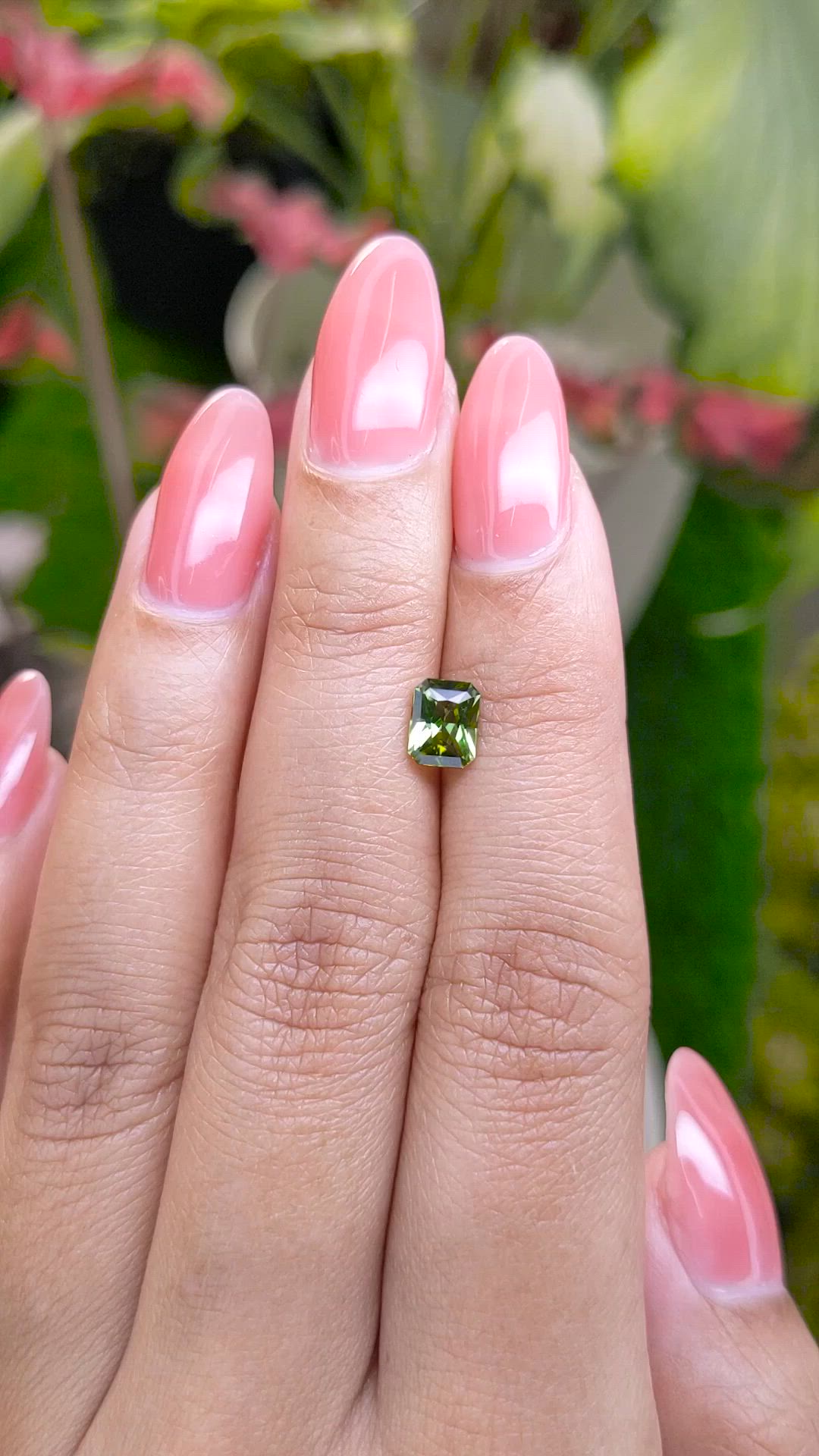 0.85 Ct. Yellowish Green Tourmaline from Ceylon (Sri Lanka) Size Video