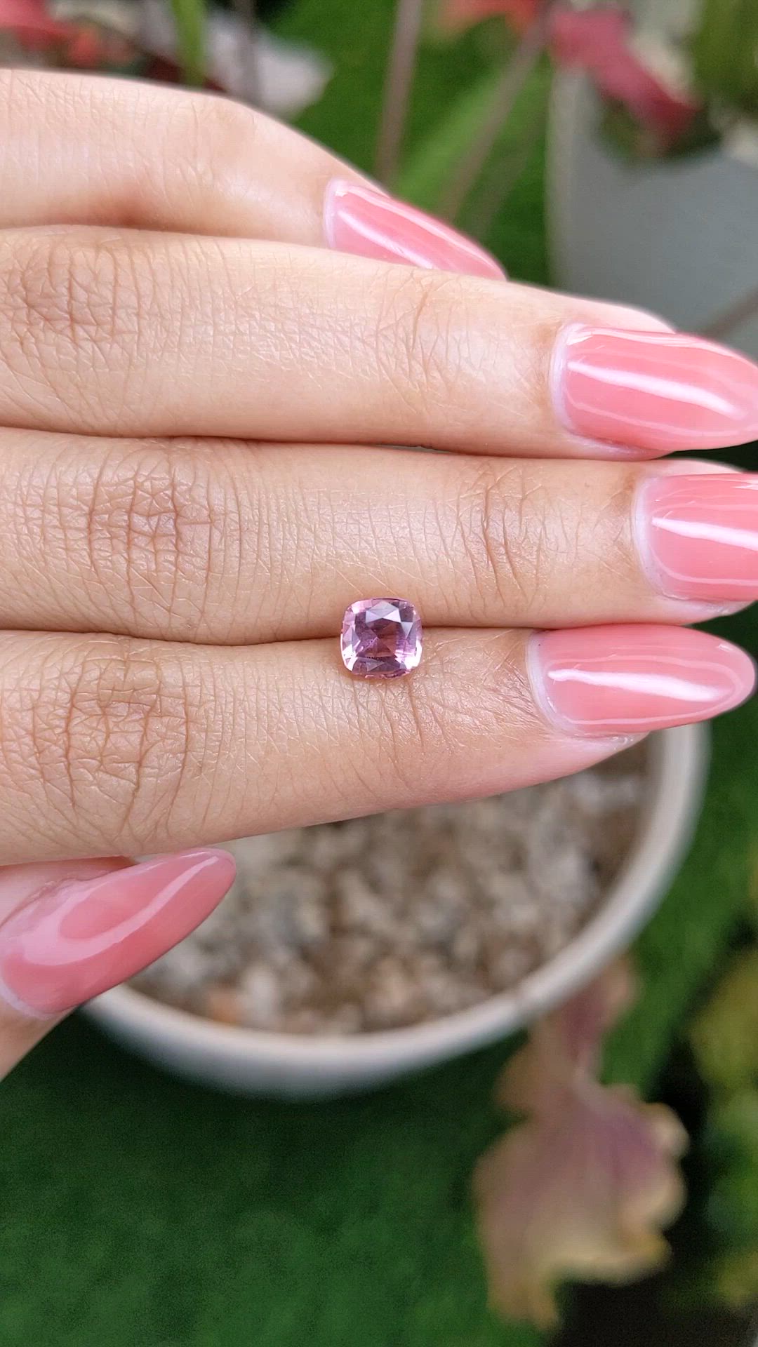 1.20 Ct. Pink Tourmaline from Ceylon (Sri Lanka) Size Video