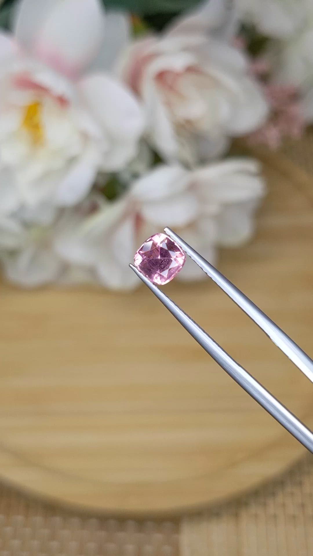 1.20 Ct. Pink Tourmaline from Ceylon (Sri Lanka) Size Video