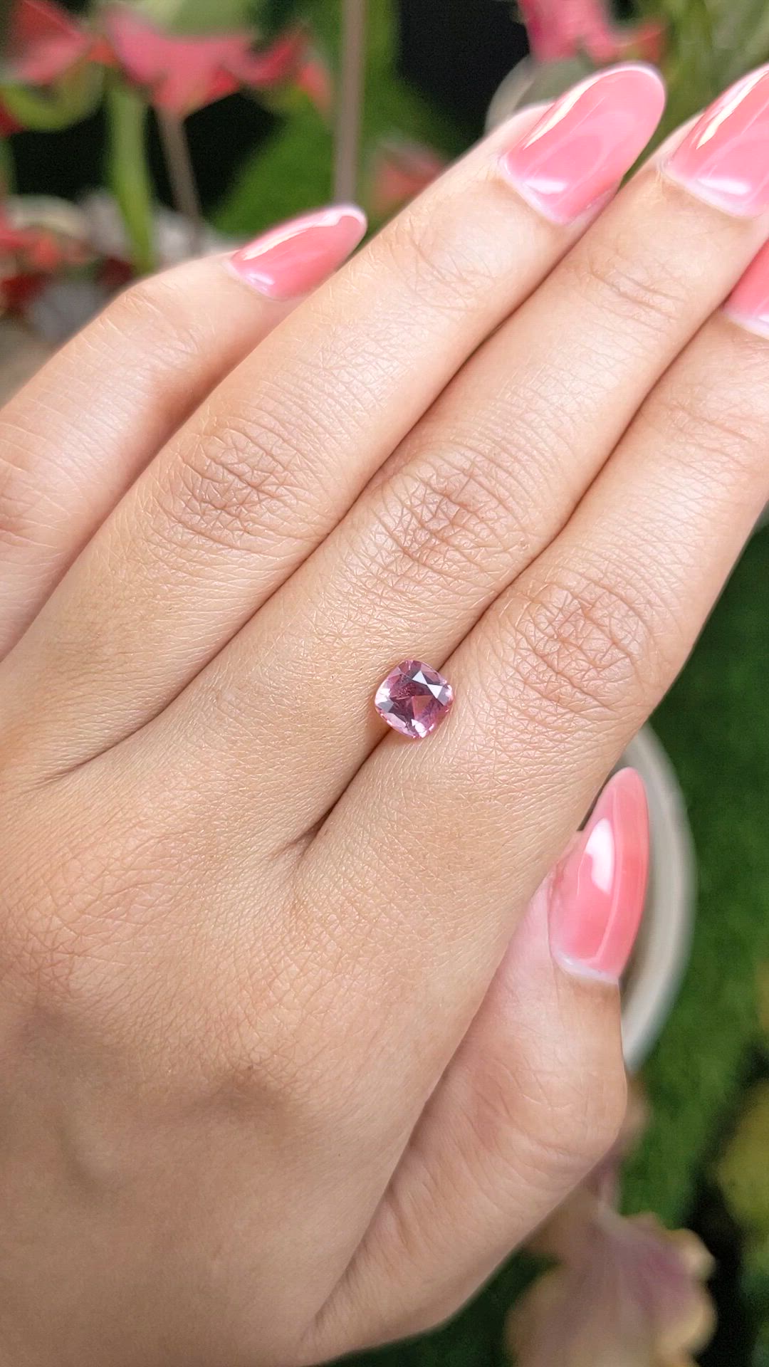 1.20 Ct. Pink Tourmaline from Ceylon (Sri Lanka) Size Video