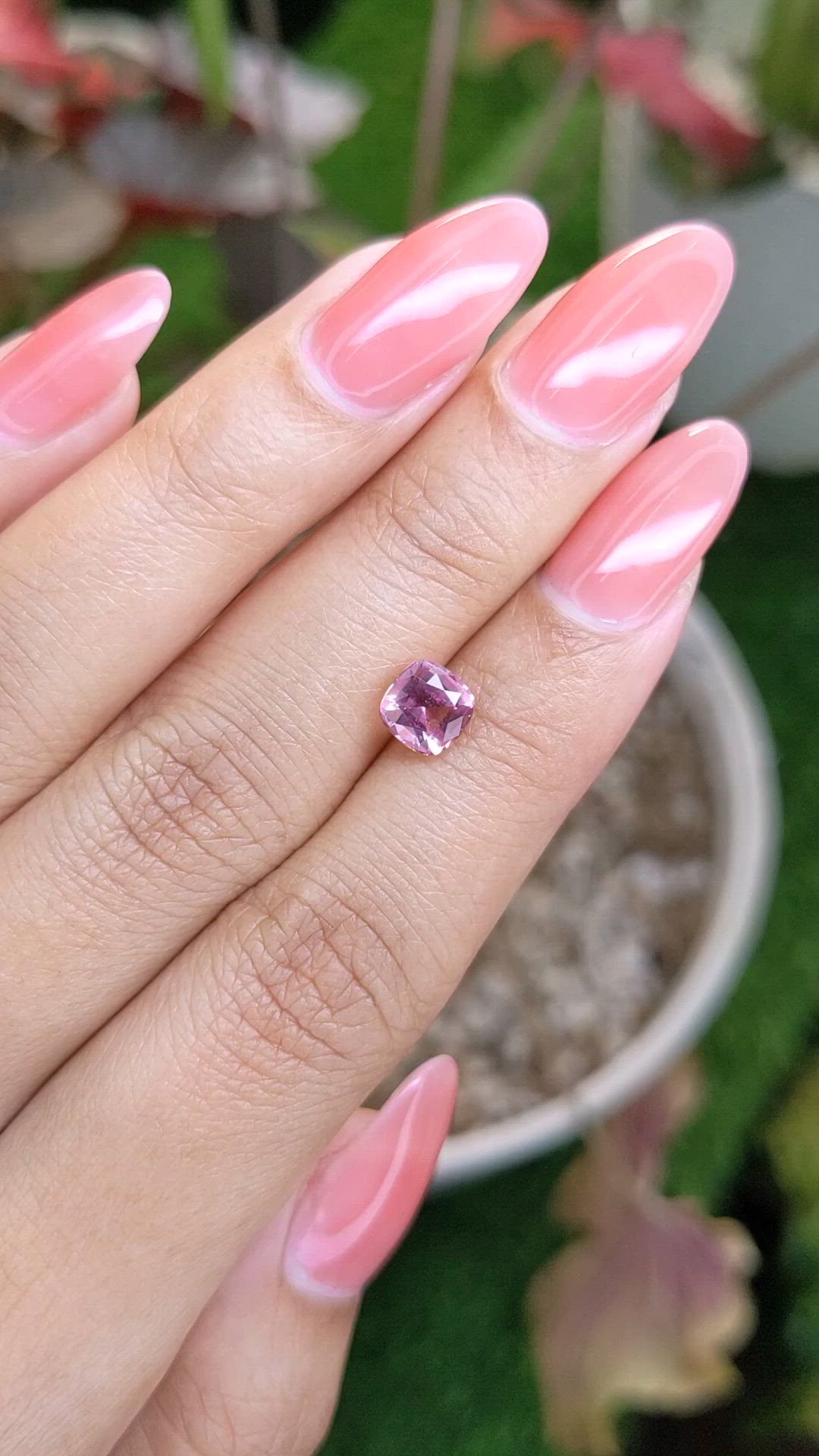 1.20 Ct. Pink Tourmaline from Ceylon (Sri Lanka) Size Video