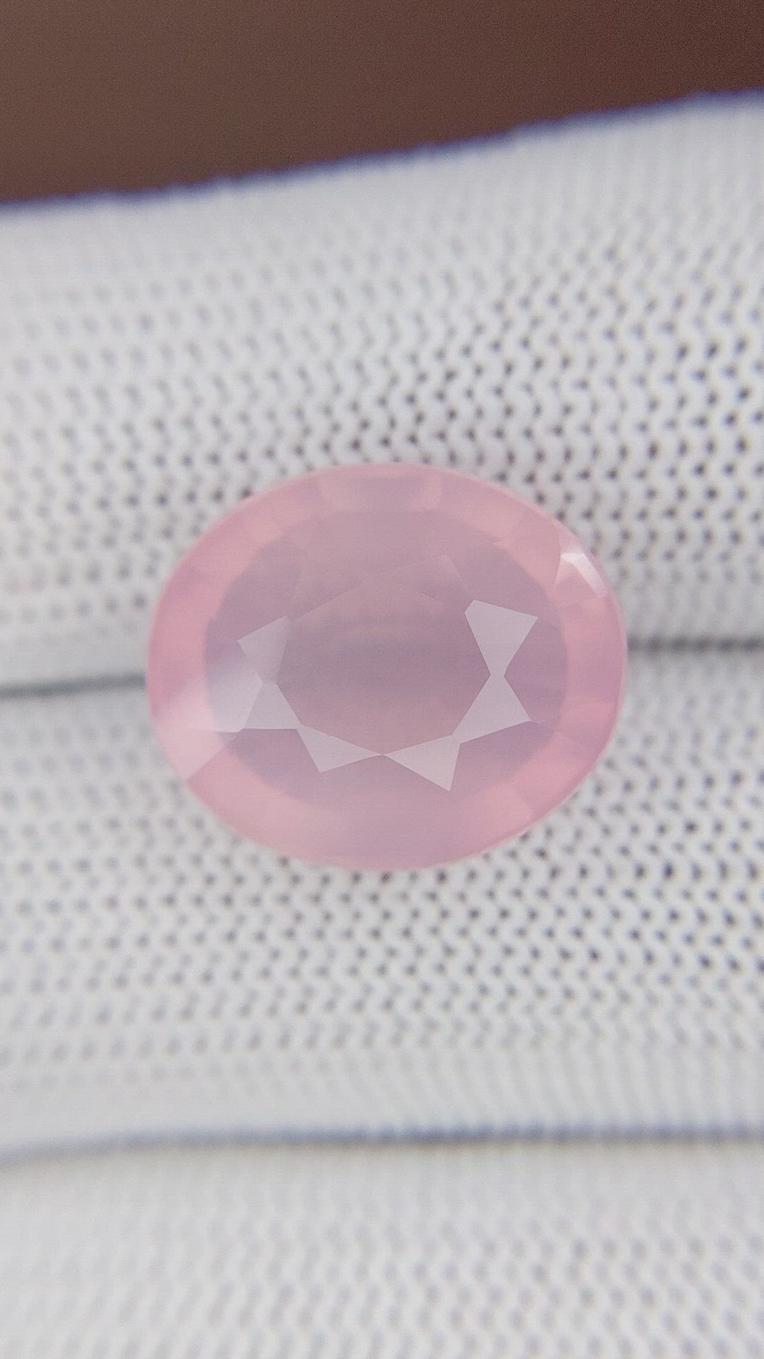 11.67 Ct. Pink Rose Quartz from Madagascar Size Video