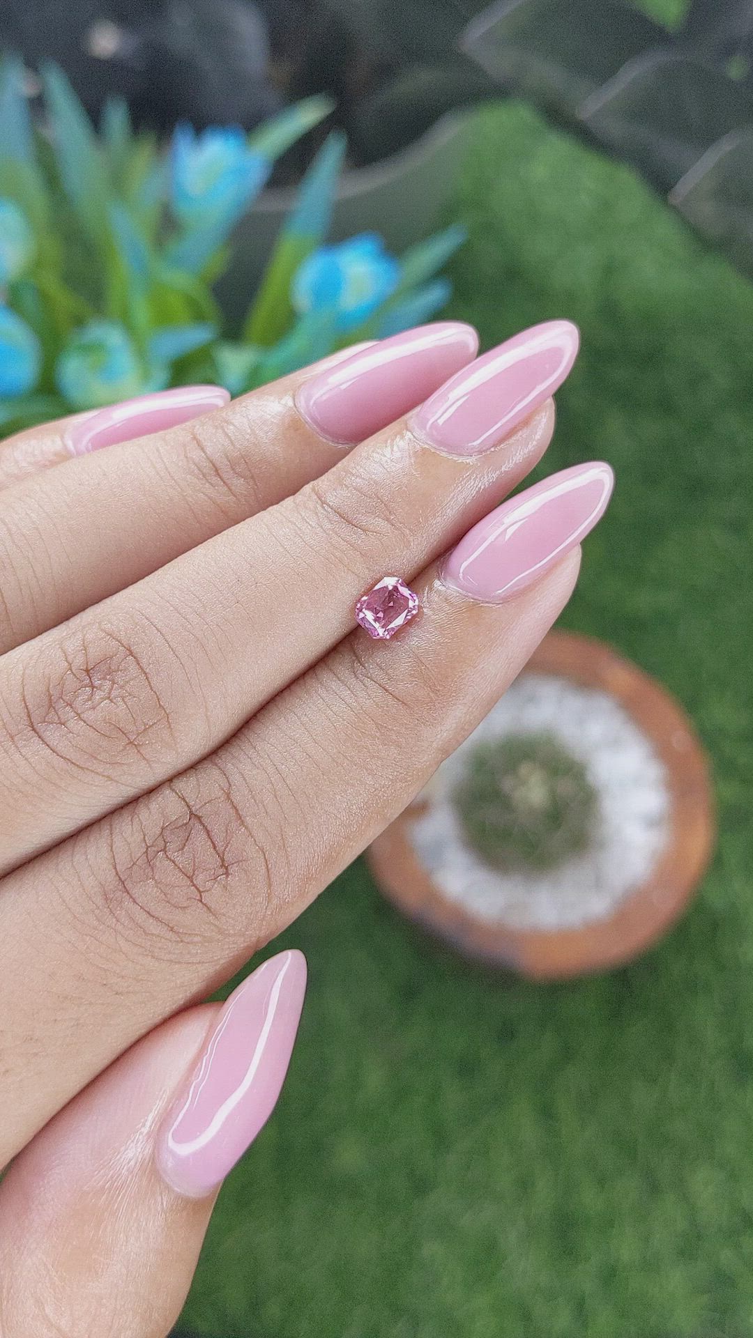 0.49 Ct. Pink Spinel from Tanzania Size Video