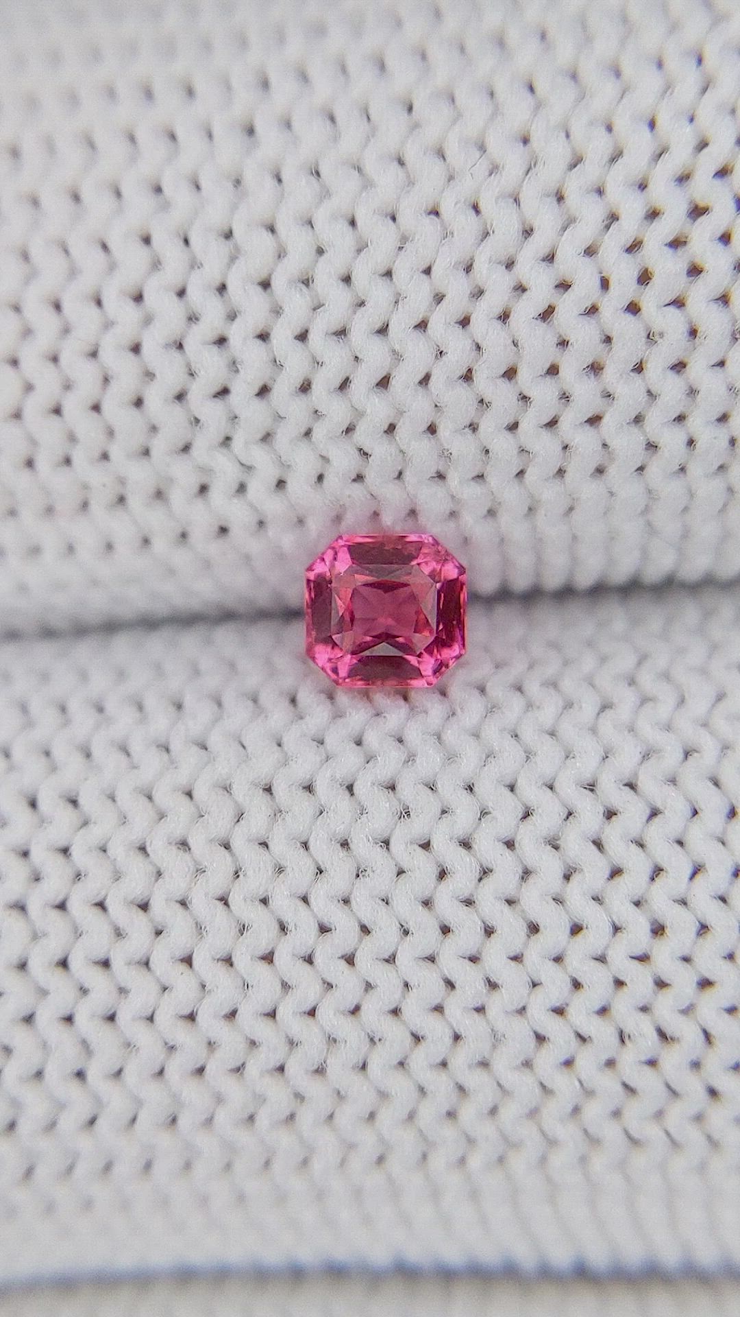 0.36 Ct. Reddish Pink Spinel from Tanzania Size Video