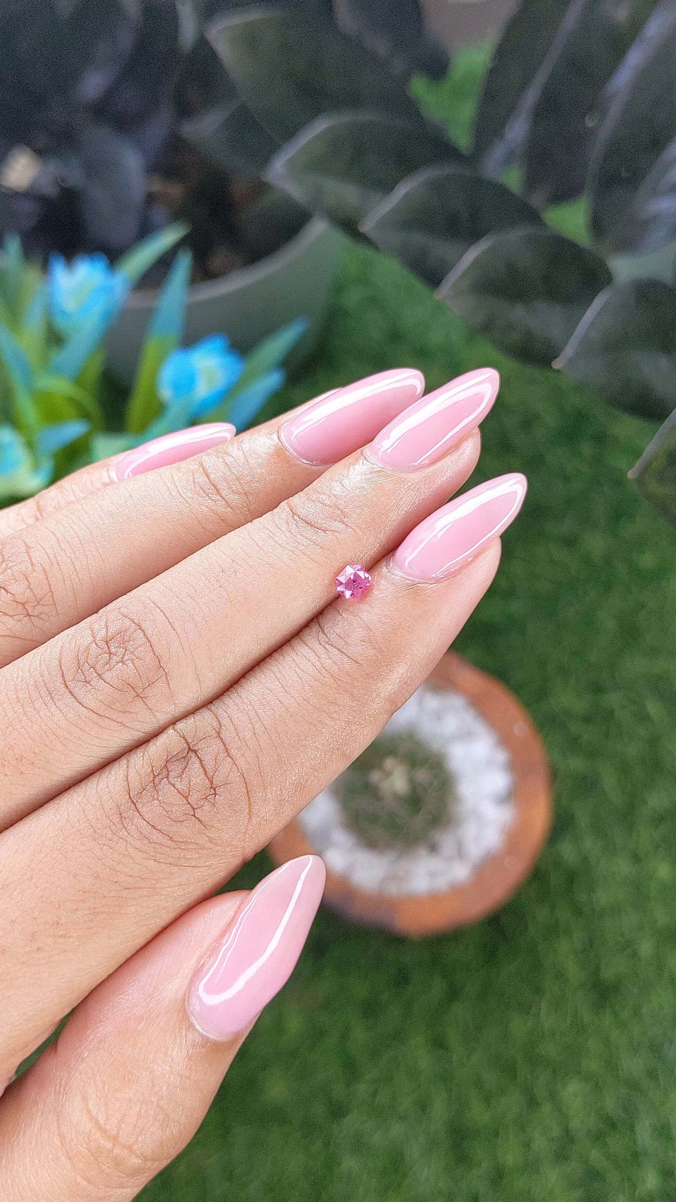 0.28 Ct. Pink Spinel from Tanzania Size Video