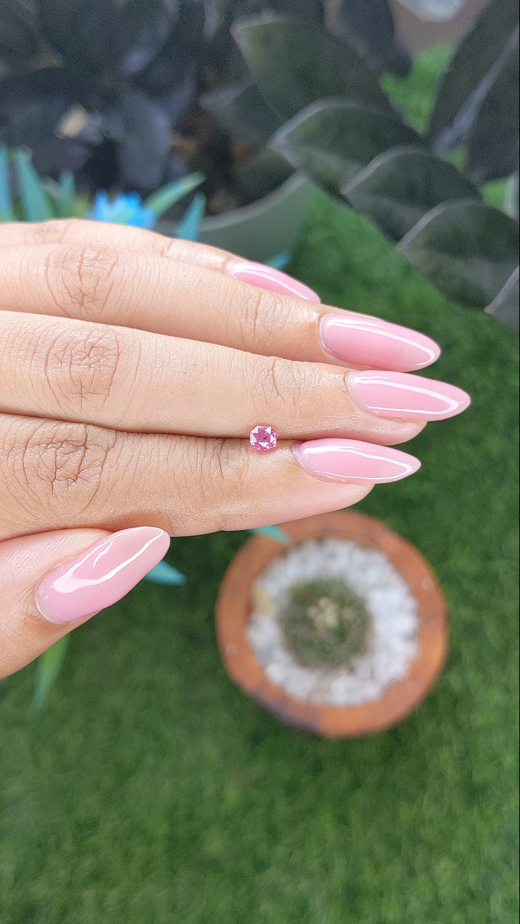 0.28 Ct. Pink Spinel from Tanzania Size Video