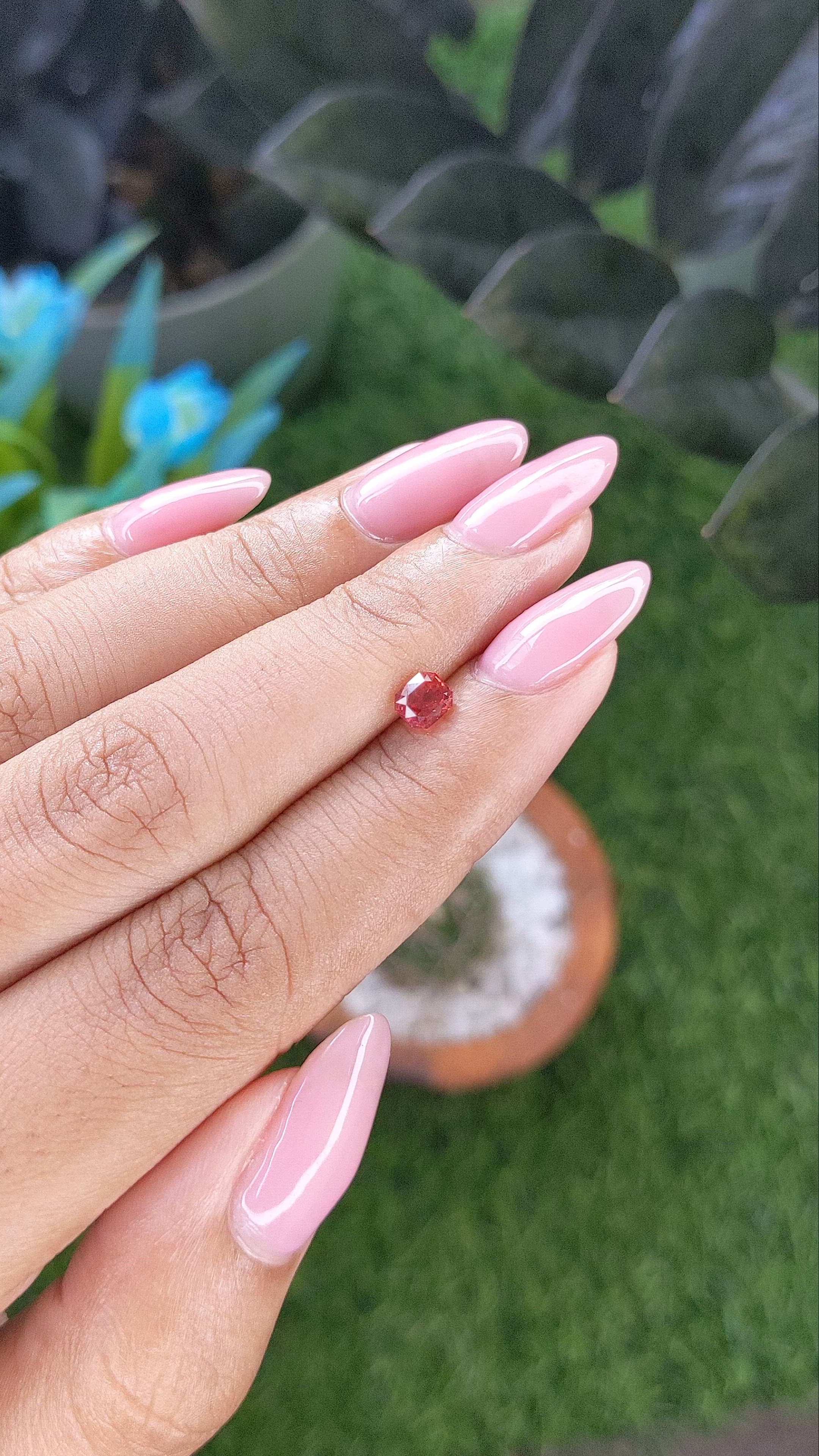 0.53 Ct. Red Spinel from Tanzania Size Video