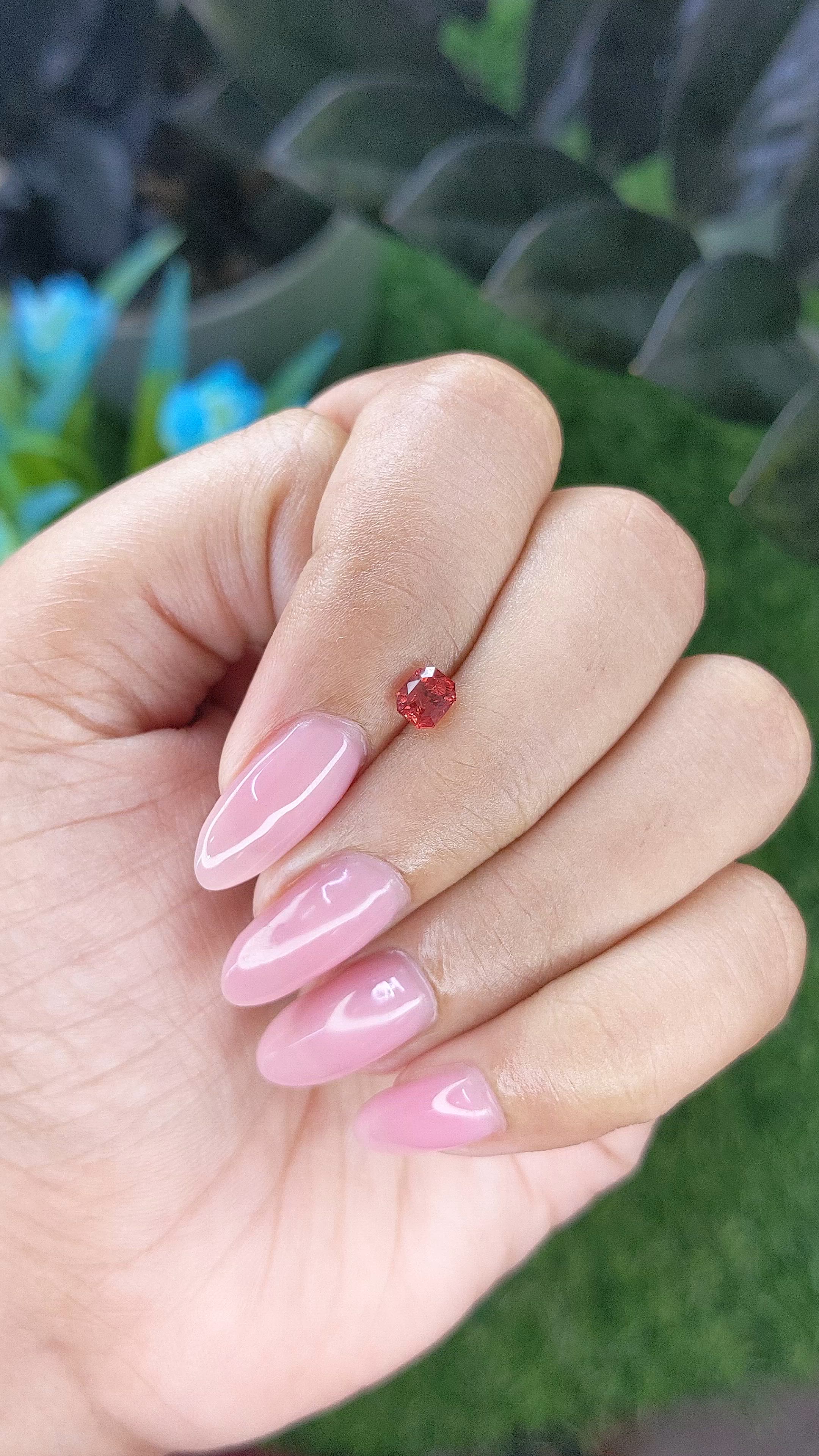0.53 Ct. Red Spinel from Tanzania Size Video