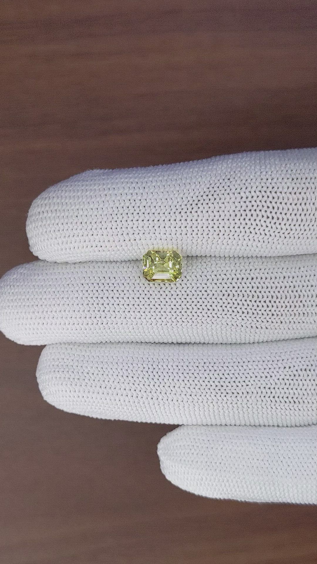 1.96 Ct. Yellowish Green Chrysoberyl from Tanzania Size Video