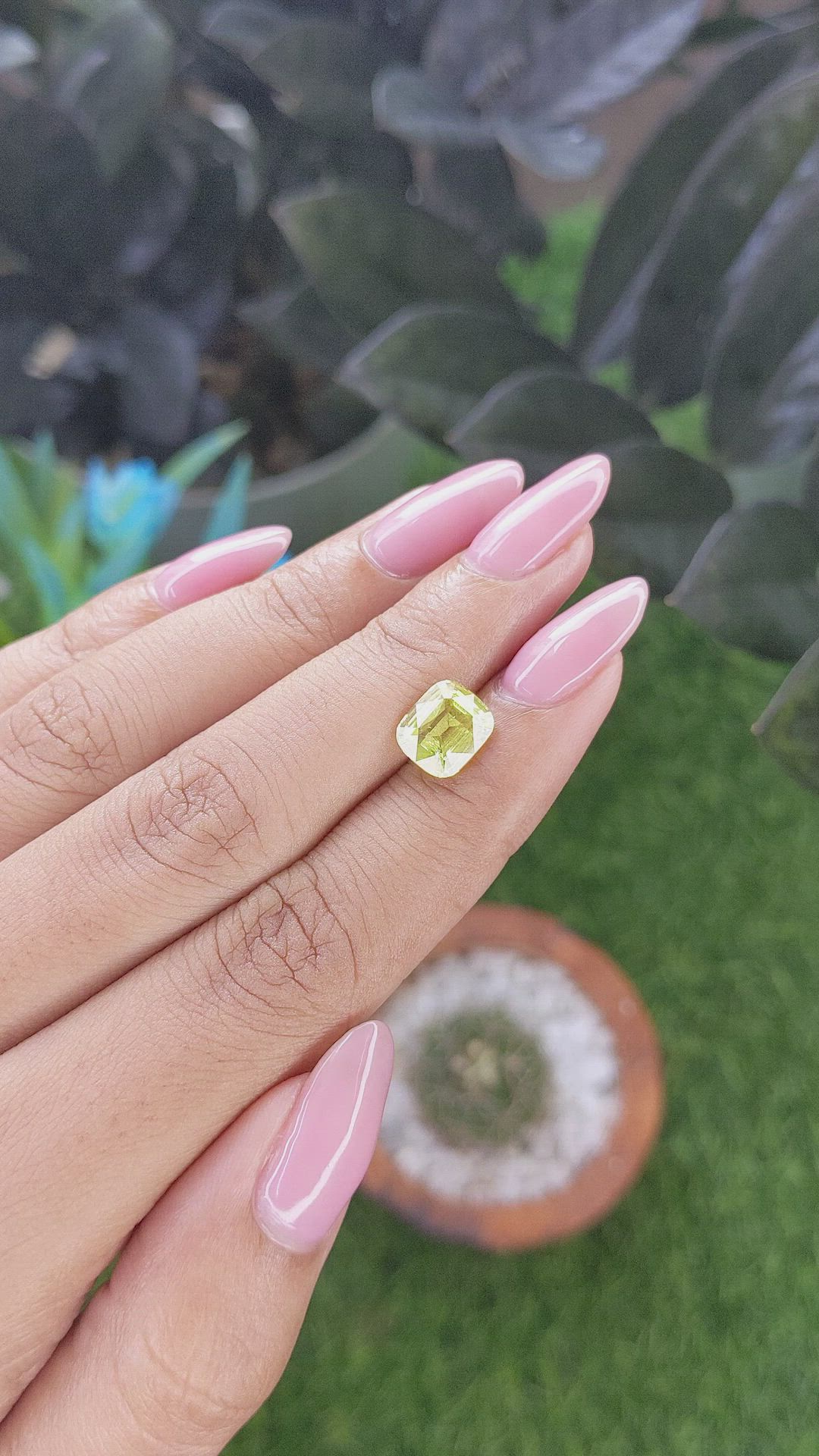 2.65 Ct. Yellowish Green Chrysoberyl from Tanzania Size Video